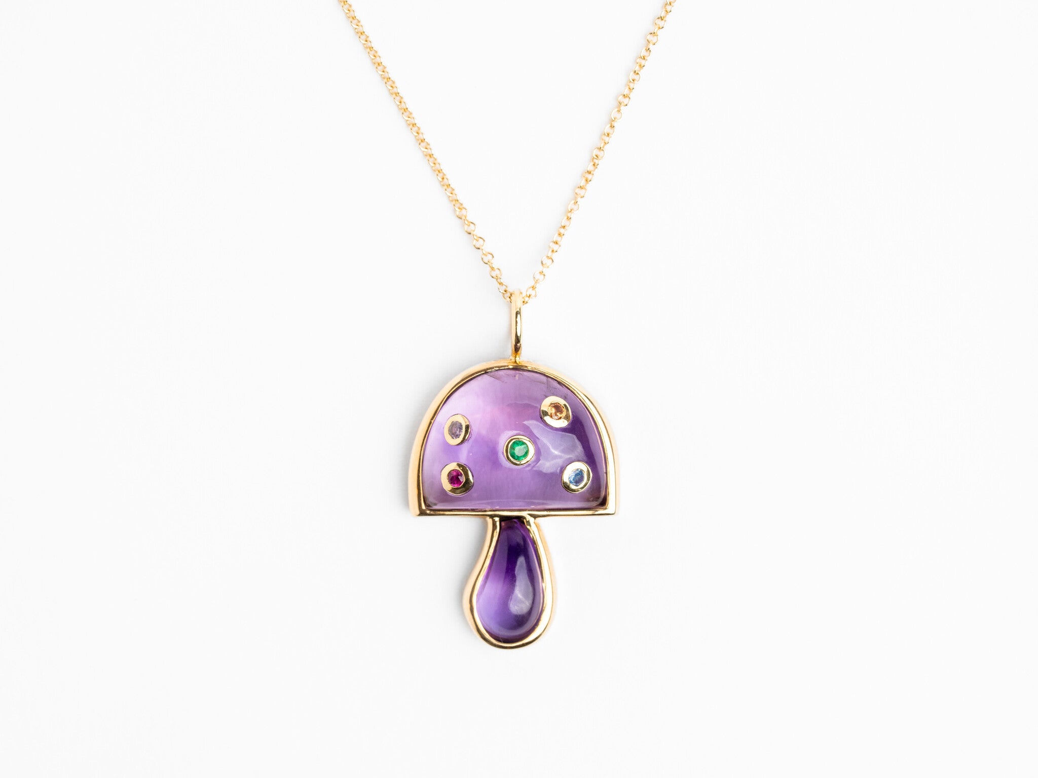 BRENT NEALE | AMETHYST SMALL MAGIC MUSHROOM NECKLACE