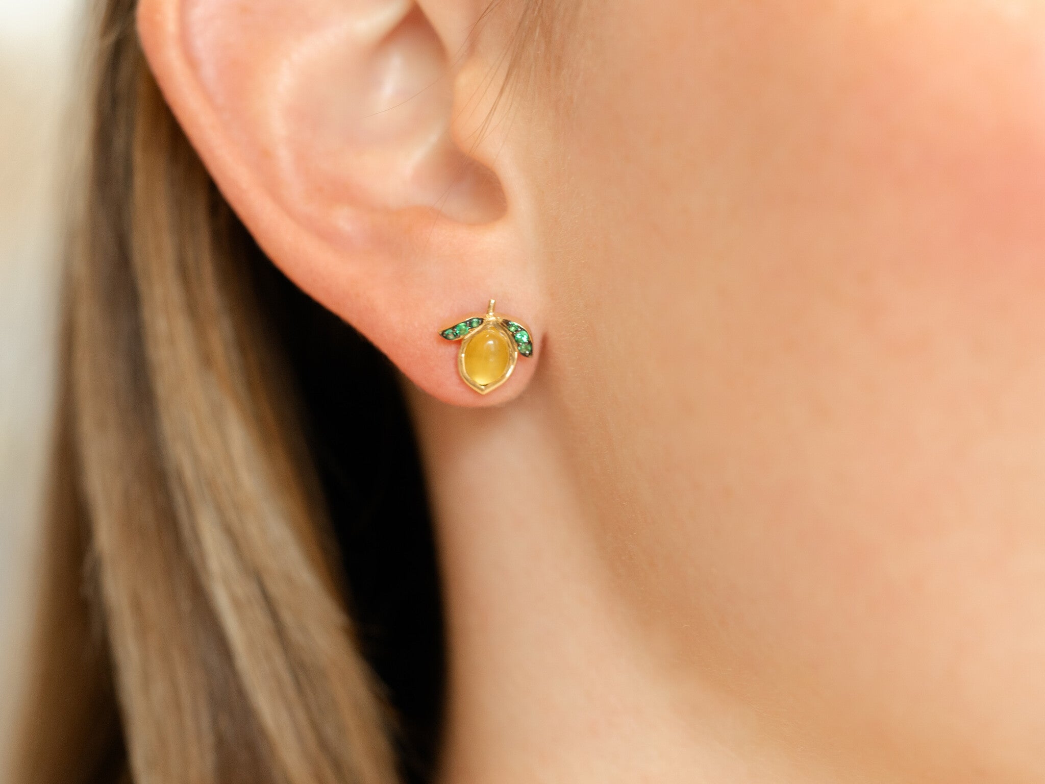 LEMON STUD EARRINGS