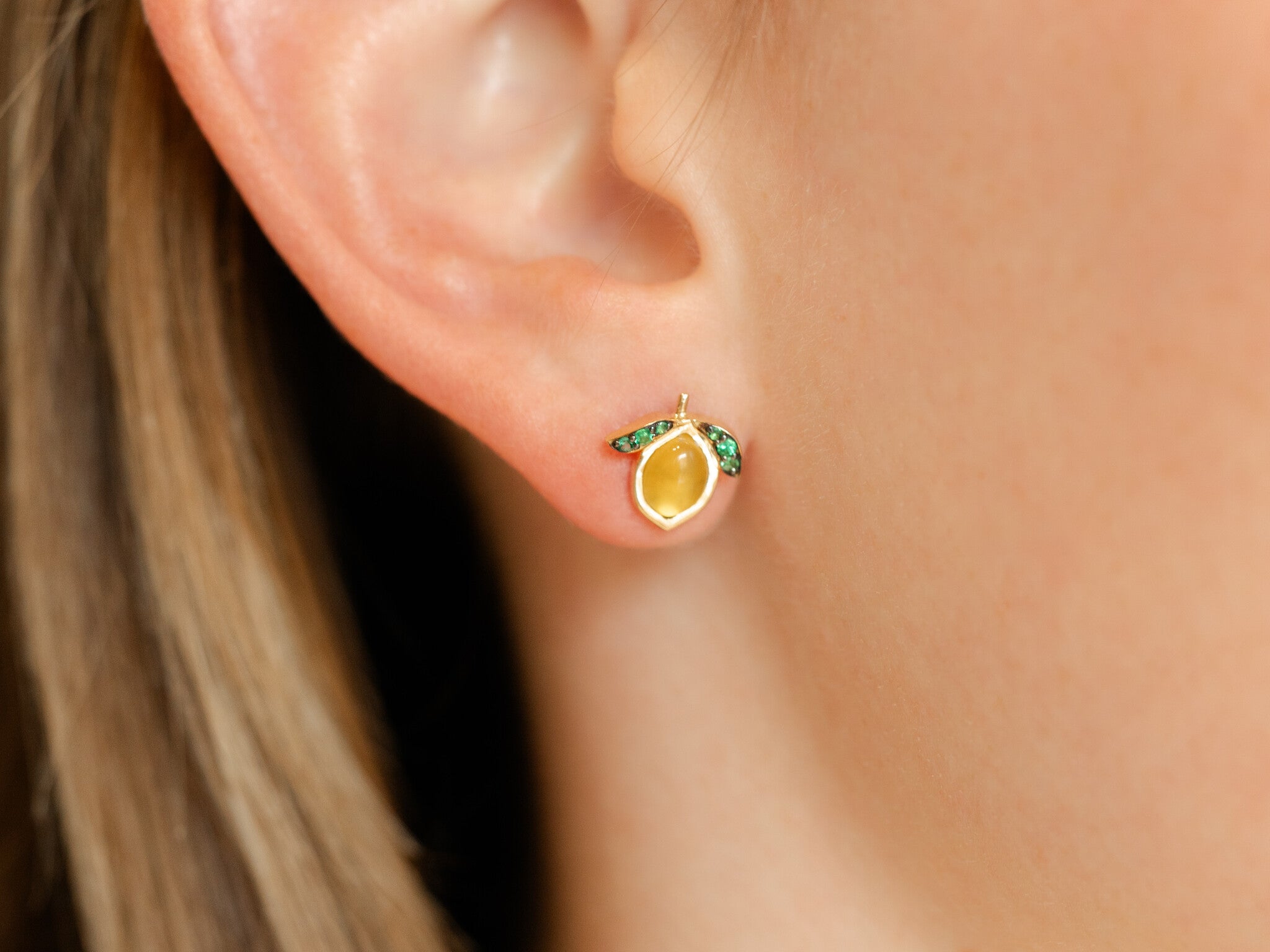 LEMON STUD EARRINGS