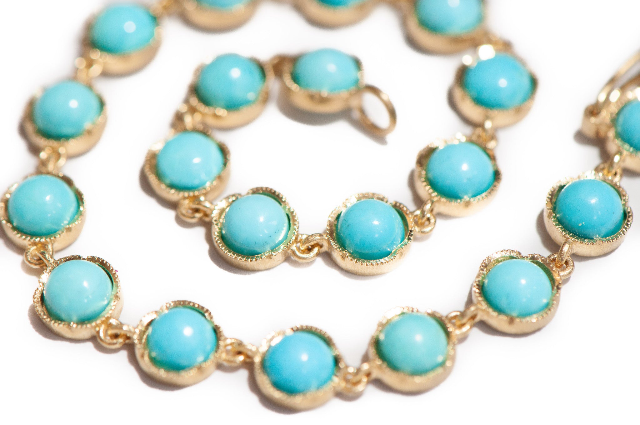 PETITE LINK TURQUOISE TENNIS BRACELET