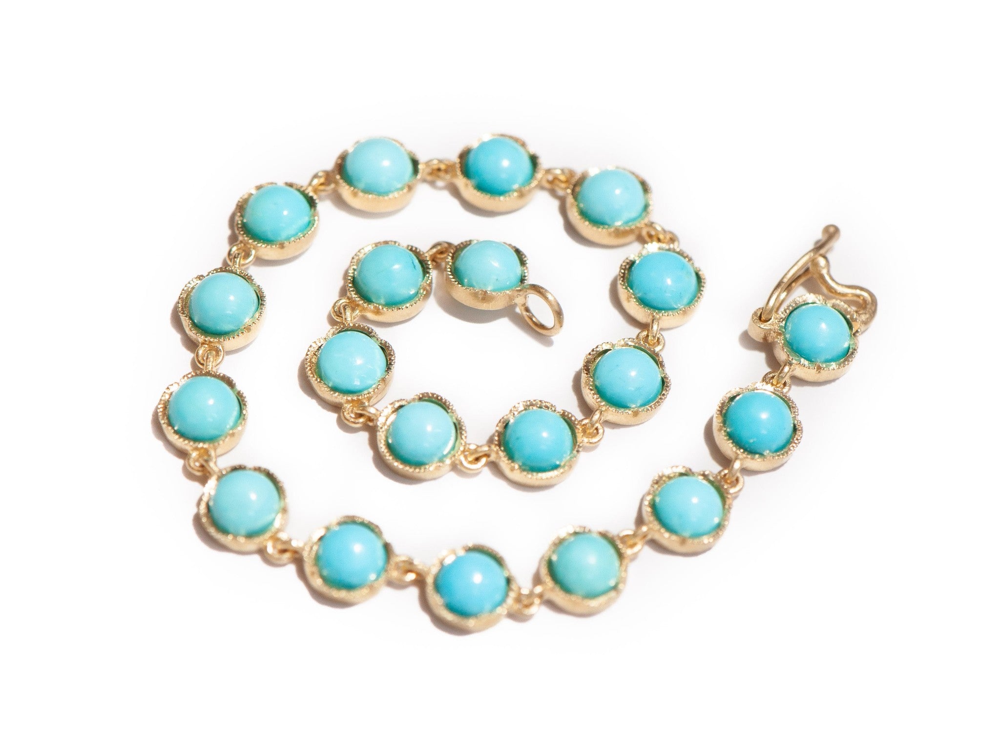 PETITE LINK TURQUOISE TENNIS BRACELET