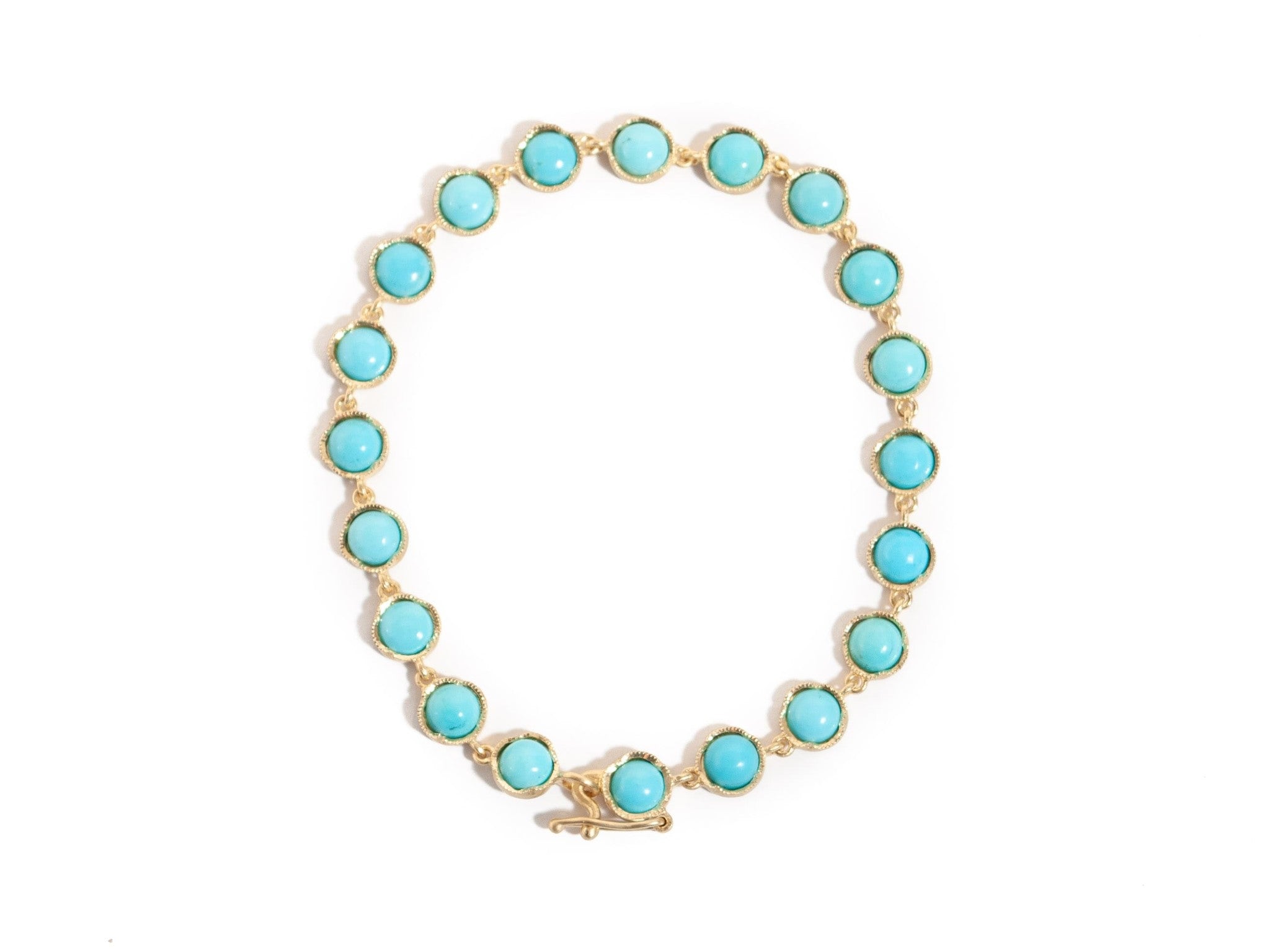 PETITE LINK TURQUOISE TENNIS BRACELET