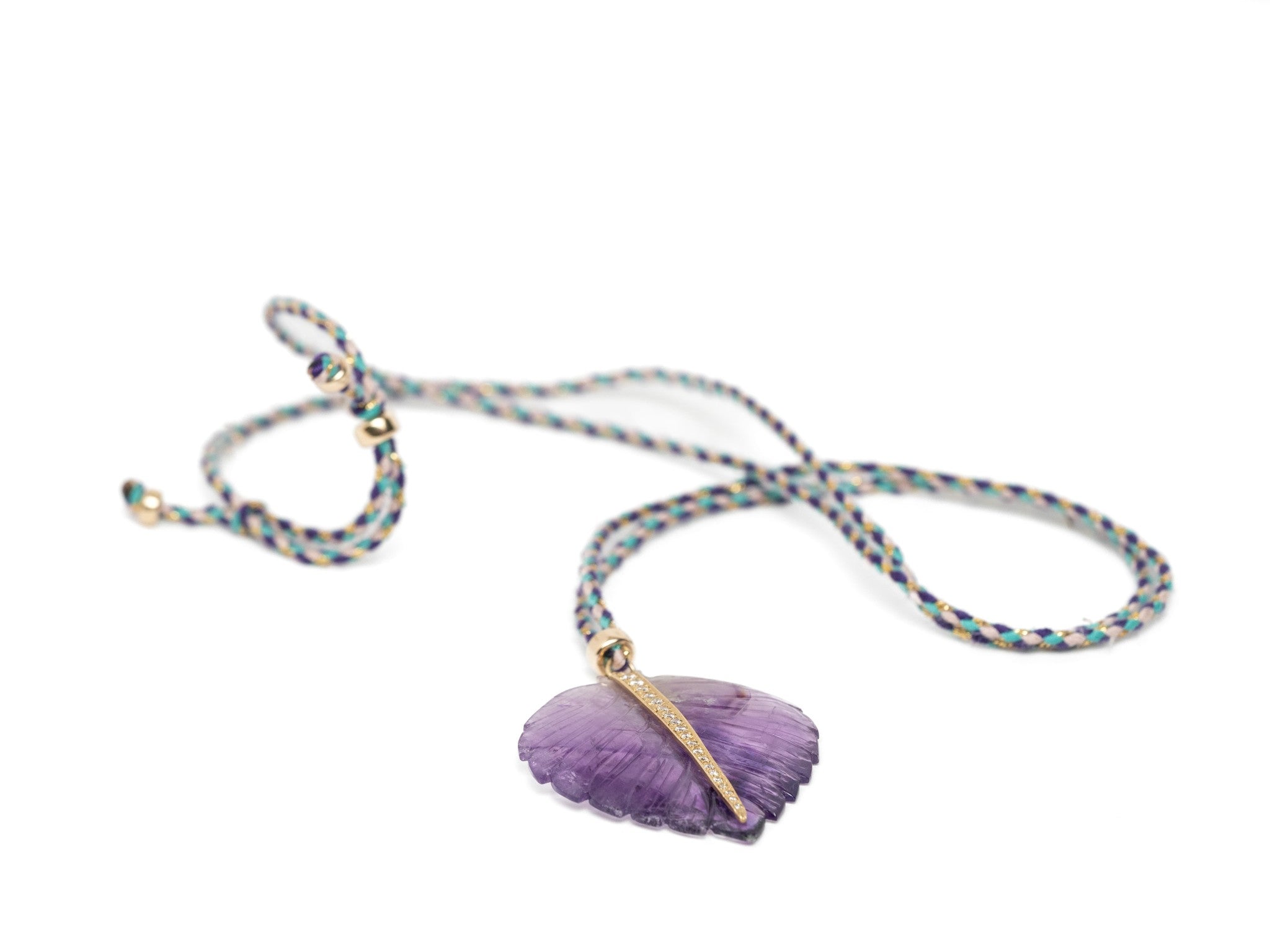 AMETHYST LEAF NECKLACE