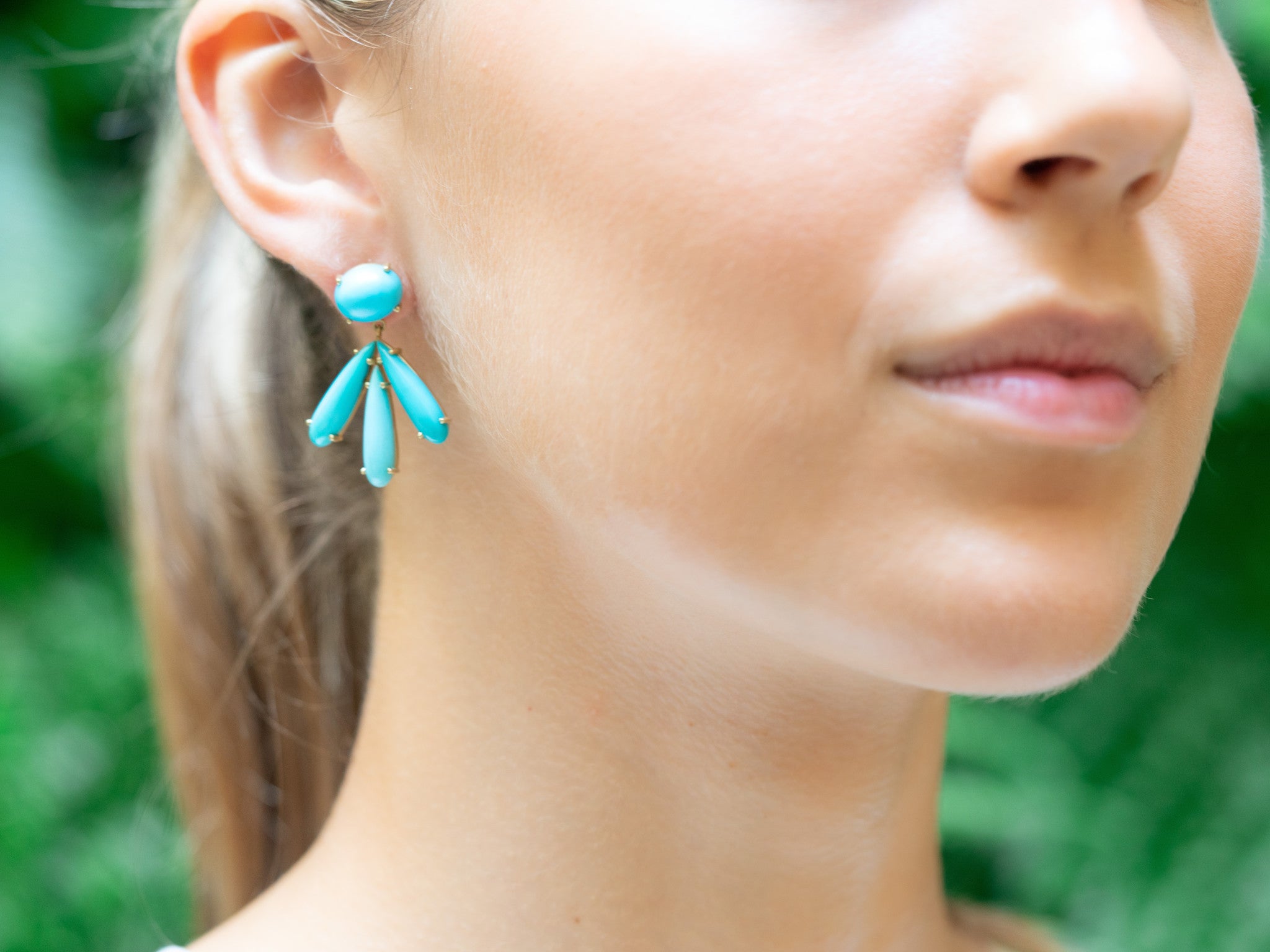 TURQUOISE DROP EARRING