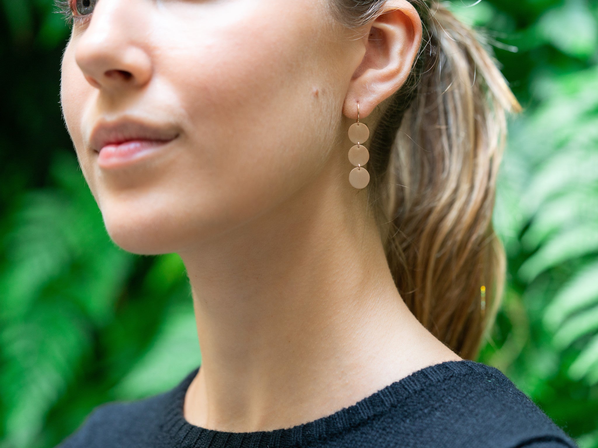 3 CIRCLE DROP EARRINGS