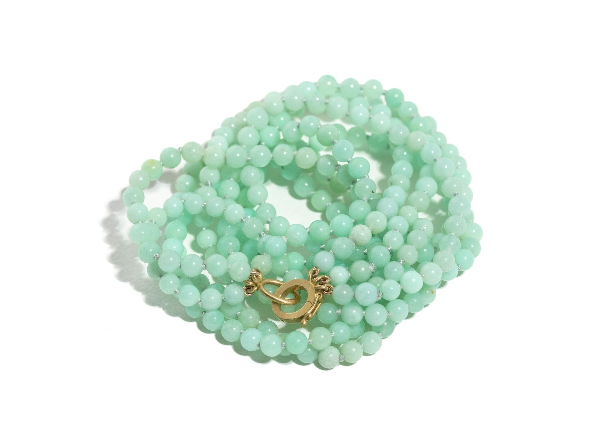 CHRYSOPRASE TRIPLE STRAND NECKLACE