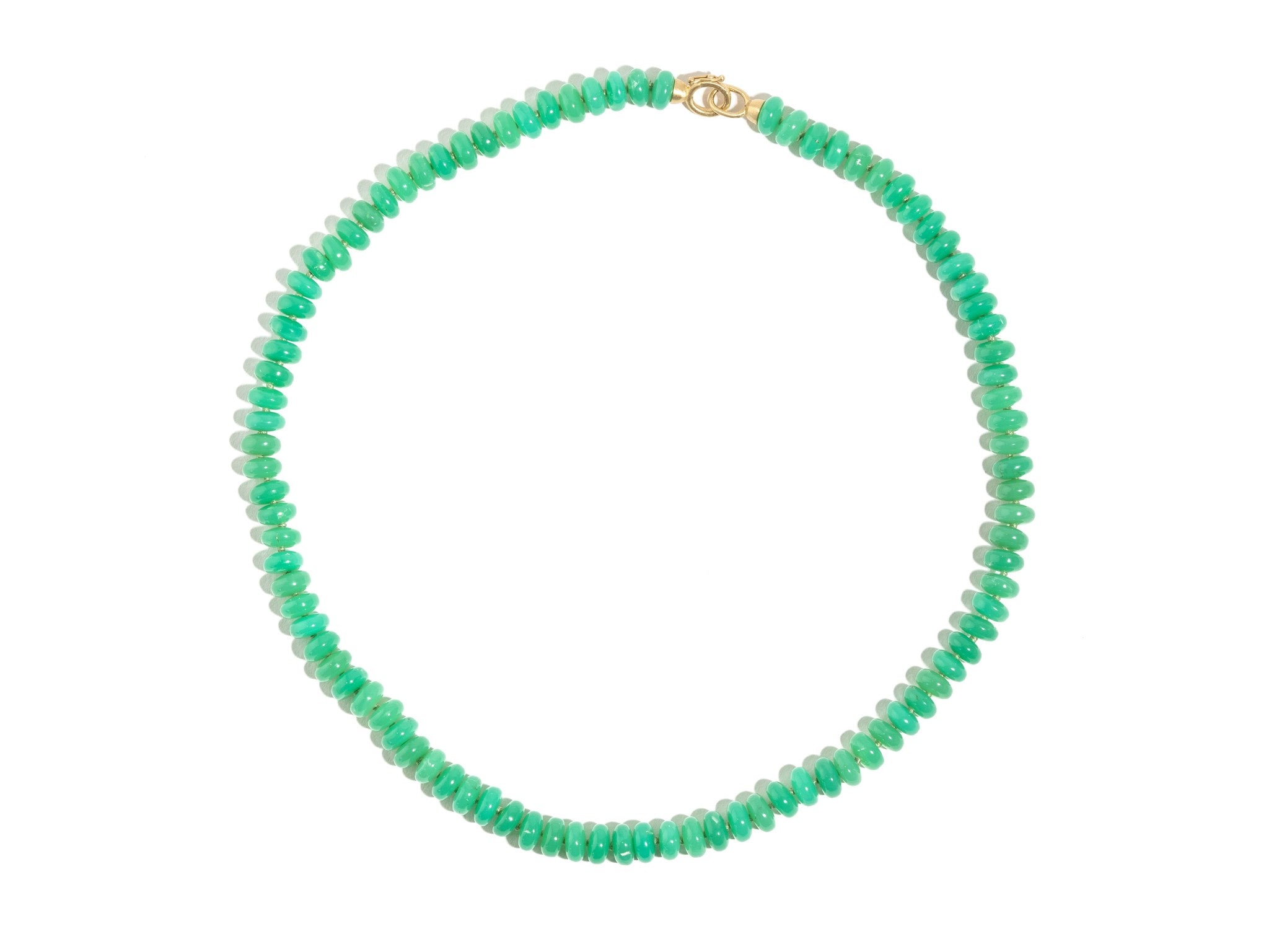 CHRYSOPRASE CANDY BEADED NECKLACE