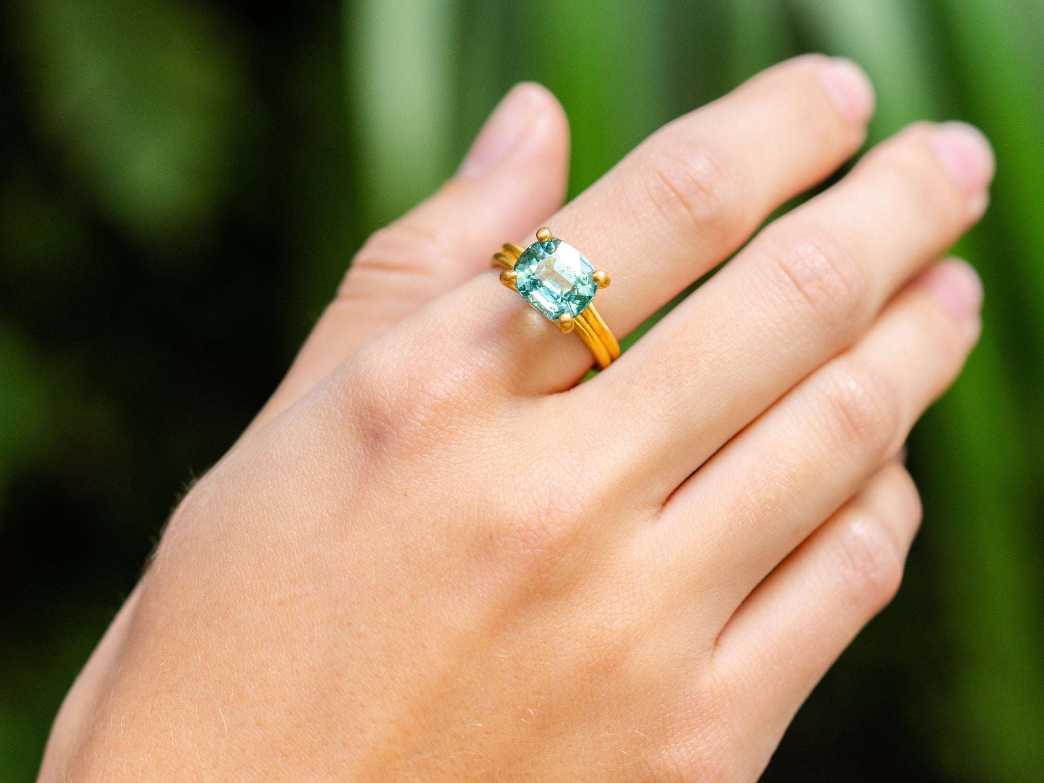 BLUE/GREEN TOURMALINE SUMMER RING