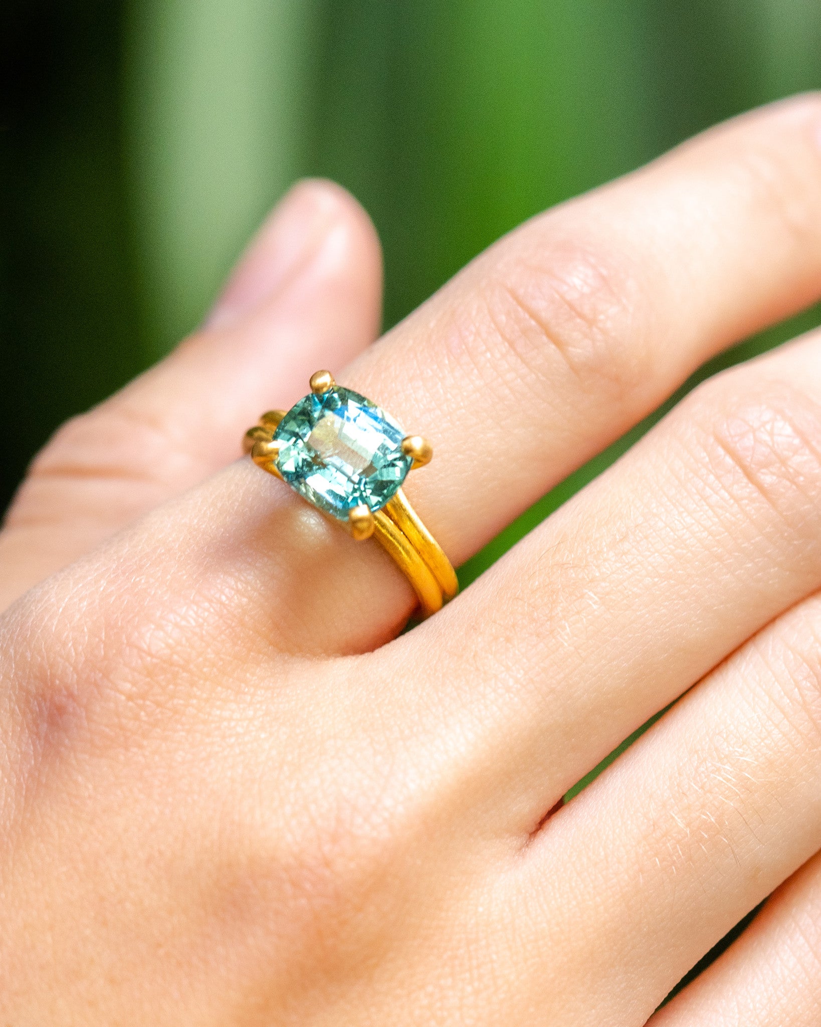 BLUE/GREEN TOURMALINE SUMMER RING