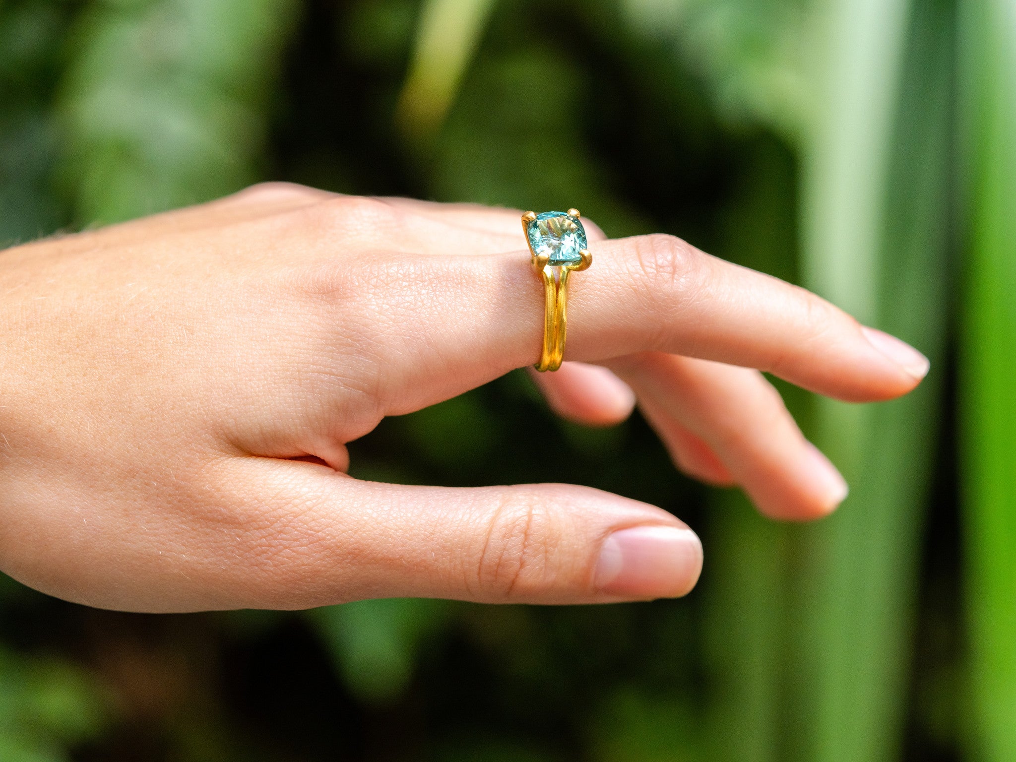 BLUE/GREEN TOURMALINE SUMMER RING