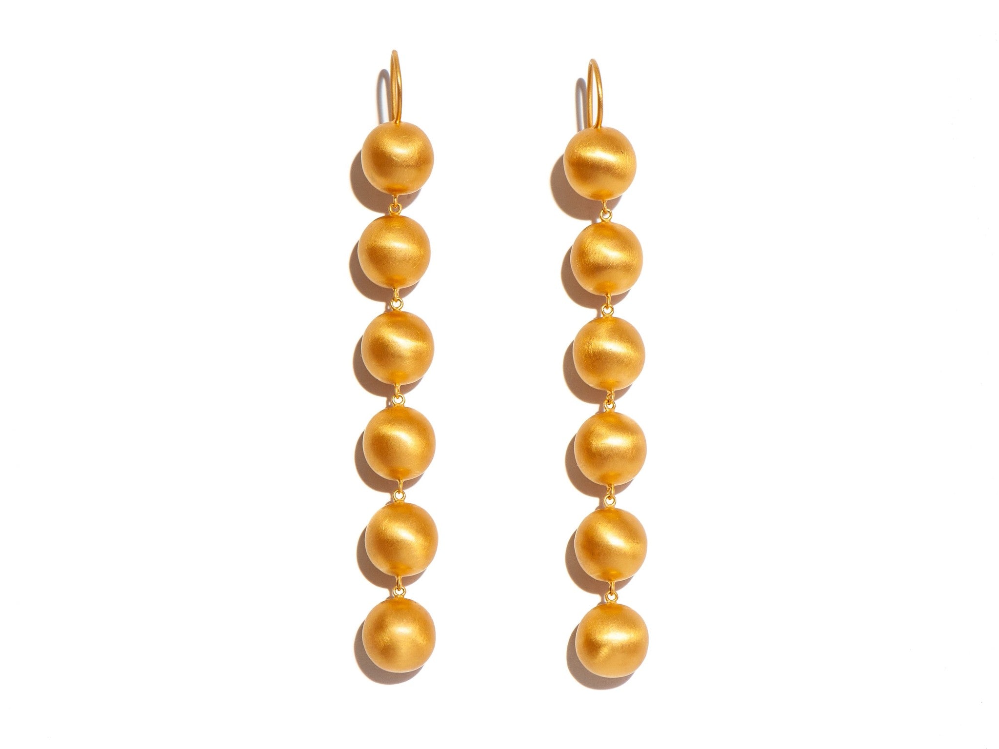 6-DROP GOLD RIVIERES EARRINGS