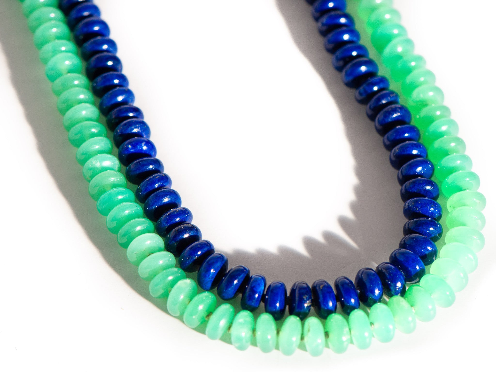 18" LAPIS CANDY BEADED NECKLACE