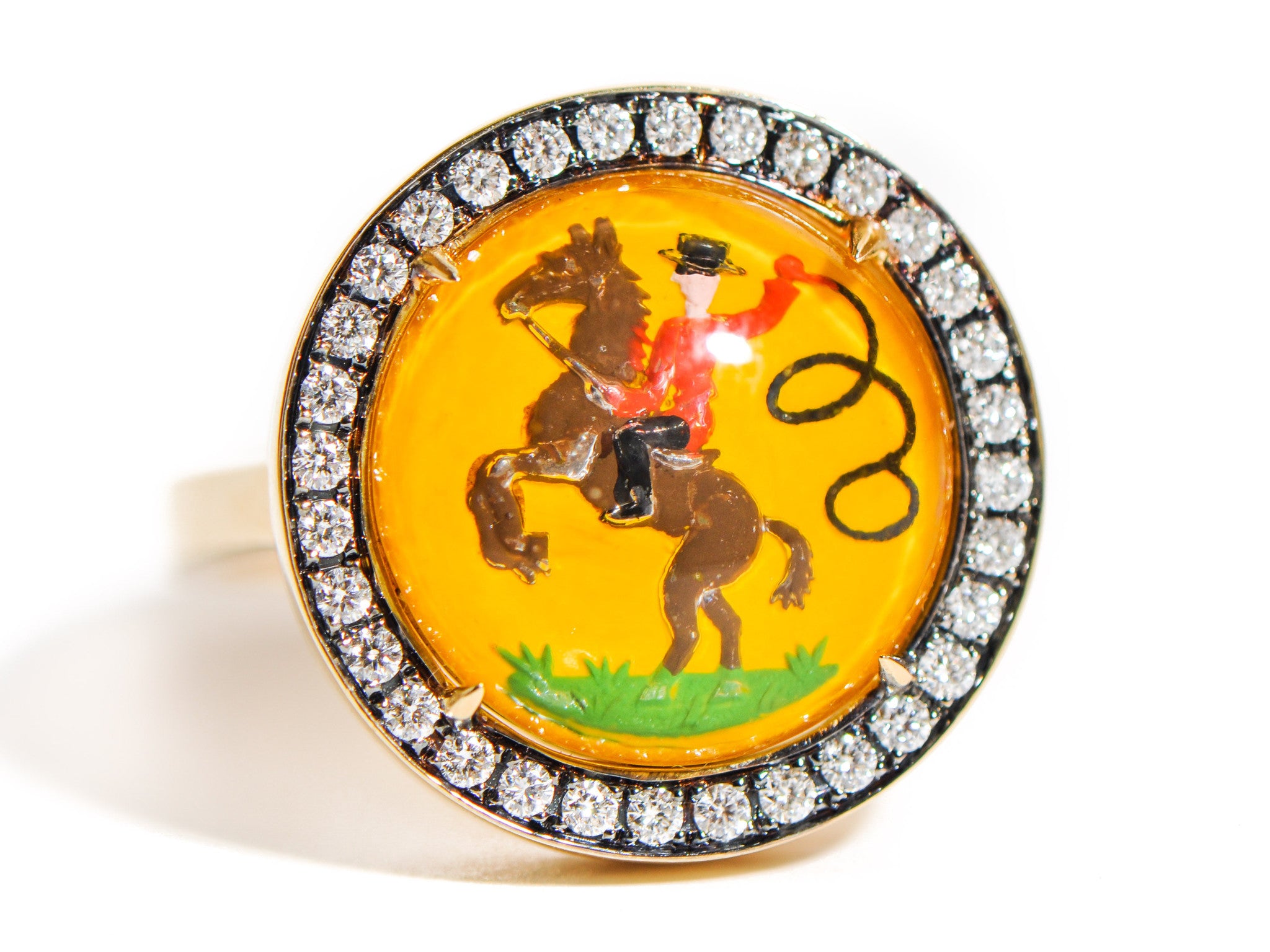 VINTAGE YELLOW COWBOY RING