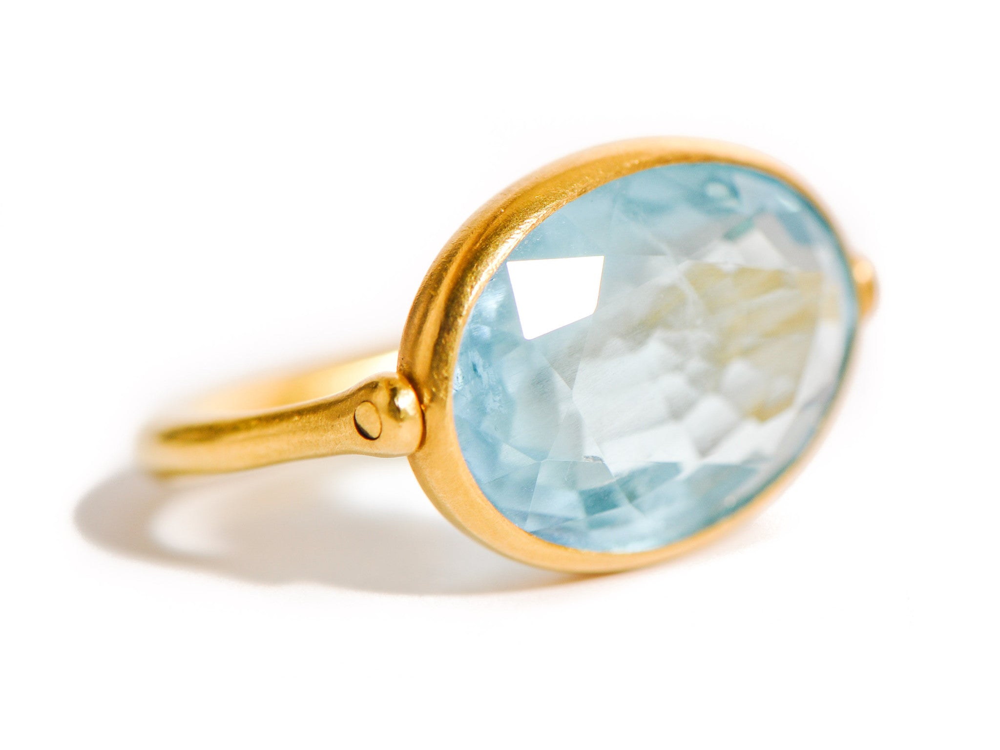 AQUAMARINE LARGE SWIVEL RING