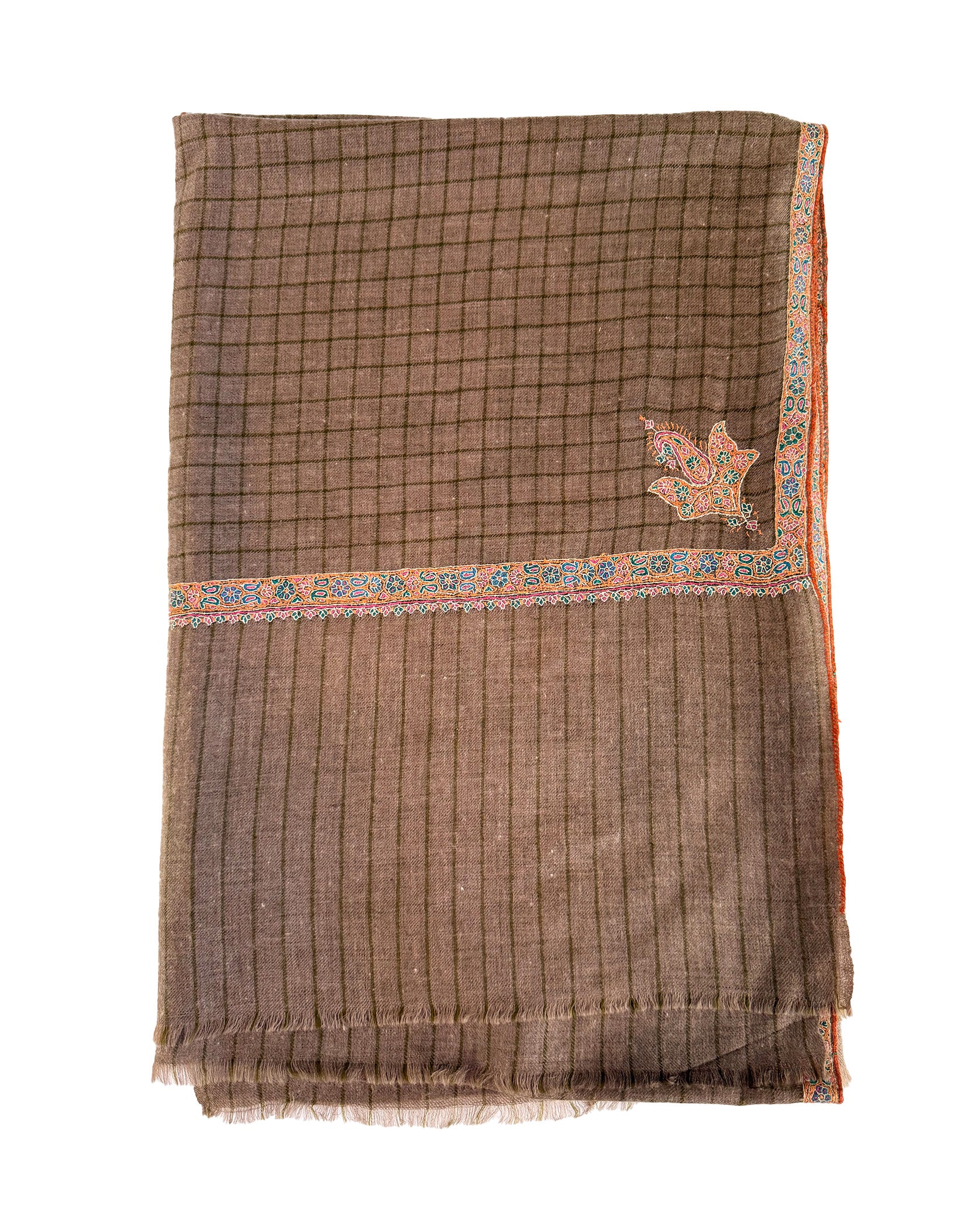 YASER | CHECK SLIM EDGE SHAWL