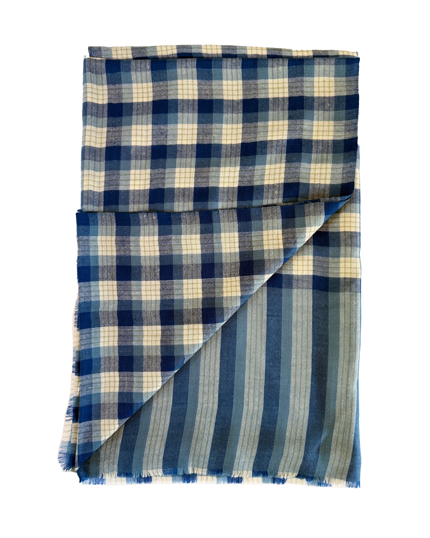 YASER | CHECKS AND STRIPES SHAWL
