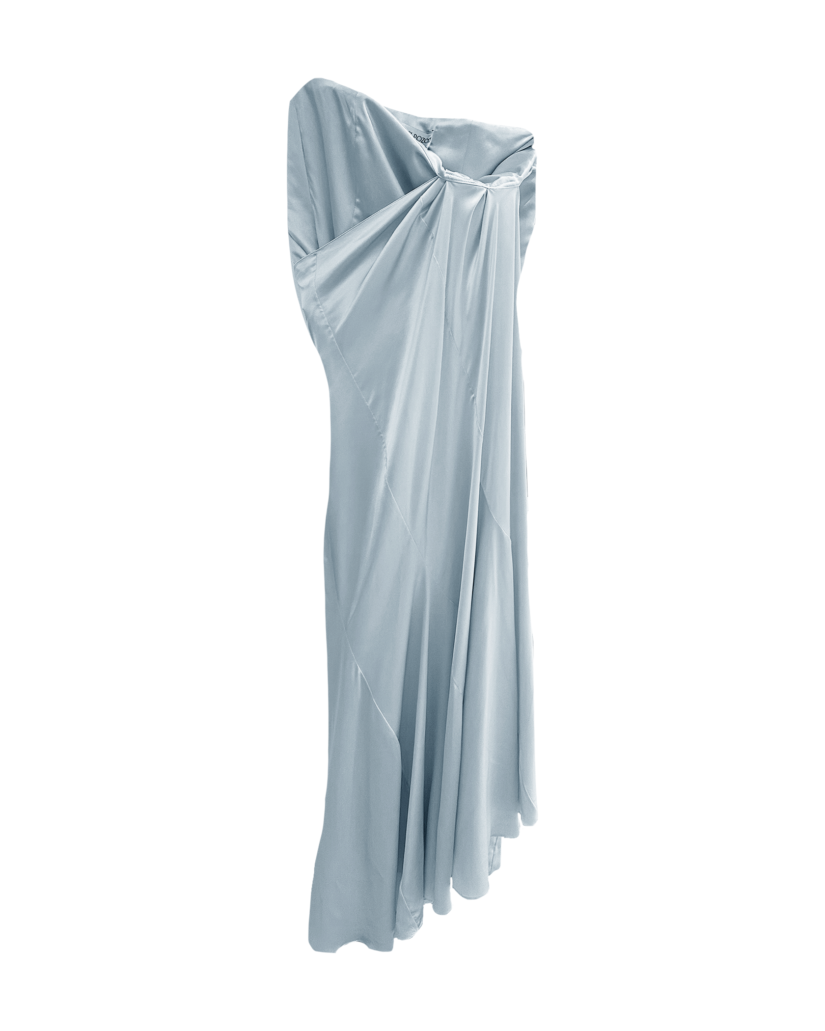 DELPOZO | STRAPLESS SILK DRAPED GOWN