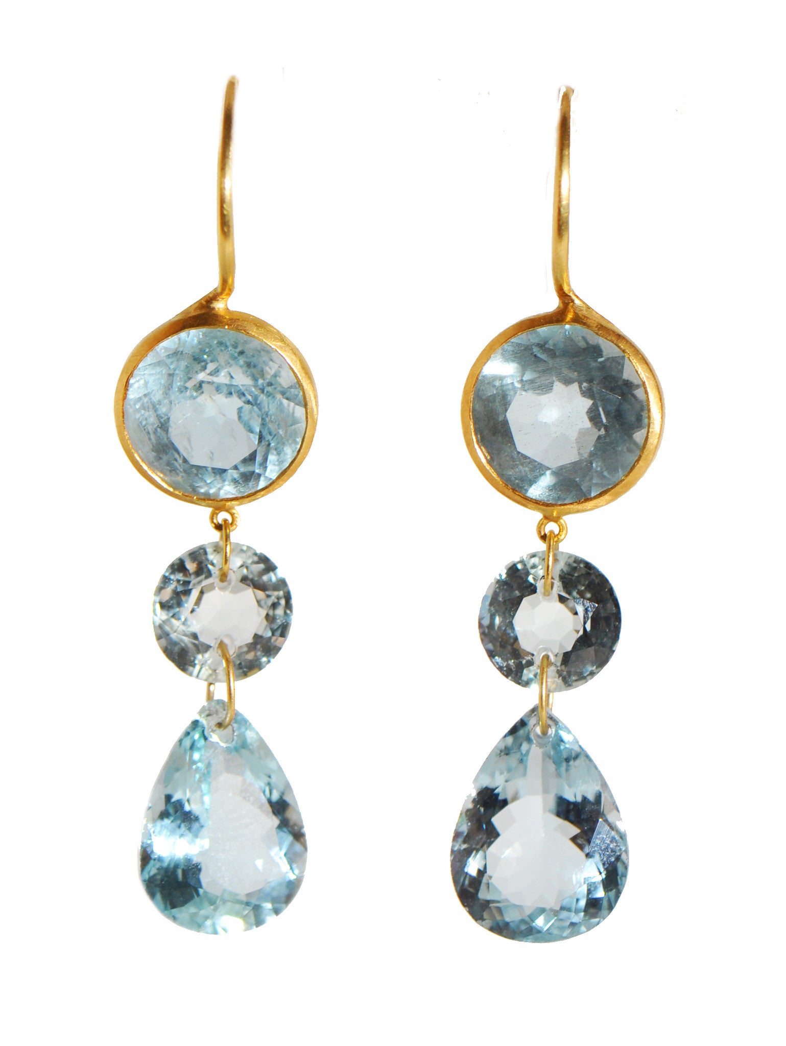 AQUAMARINE ELIZABETH T EARRINGS