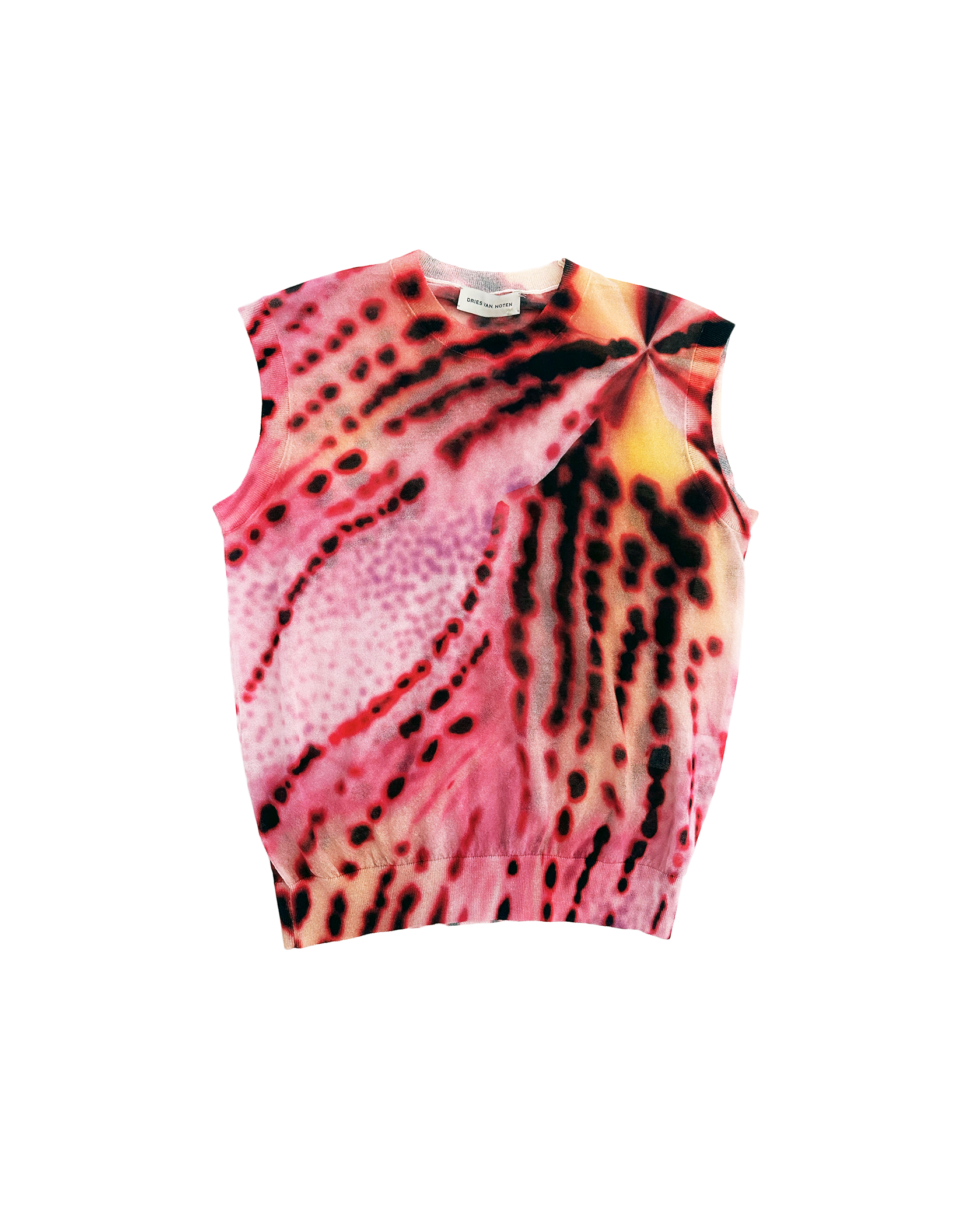 DRIES VAN NOTEN | SLEEVELESS PRINTED KNIT TANK