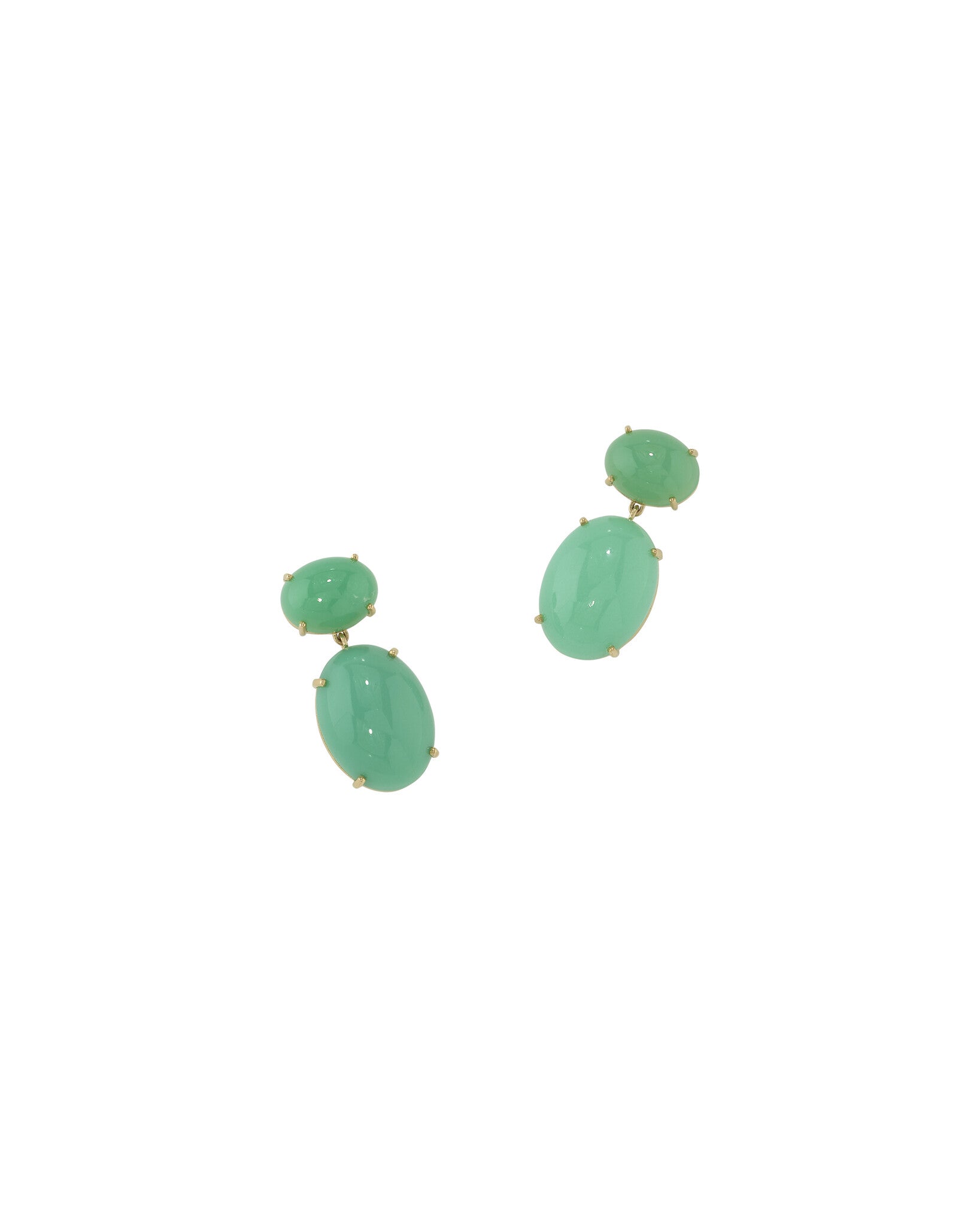 CLASSIC OVAL DOUBLE DROP EARRINGS