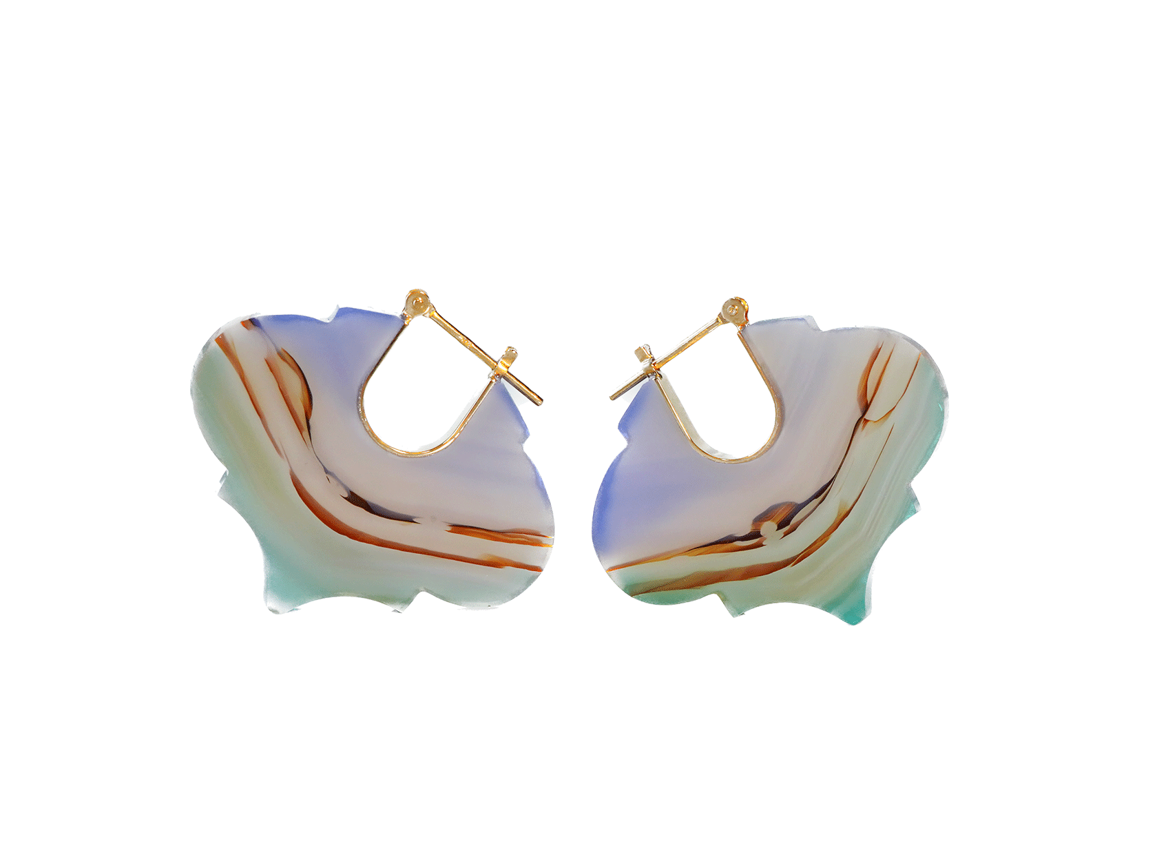 ARABESQUE LANDSCAPE AGATE EARRINGS