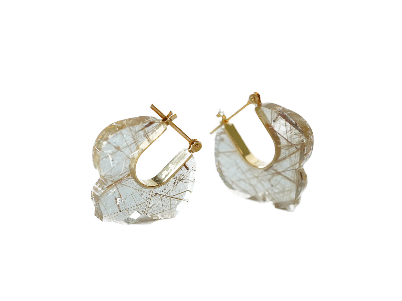 LILY RUTILE QUARTZ EARRINGS