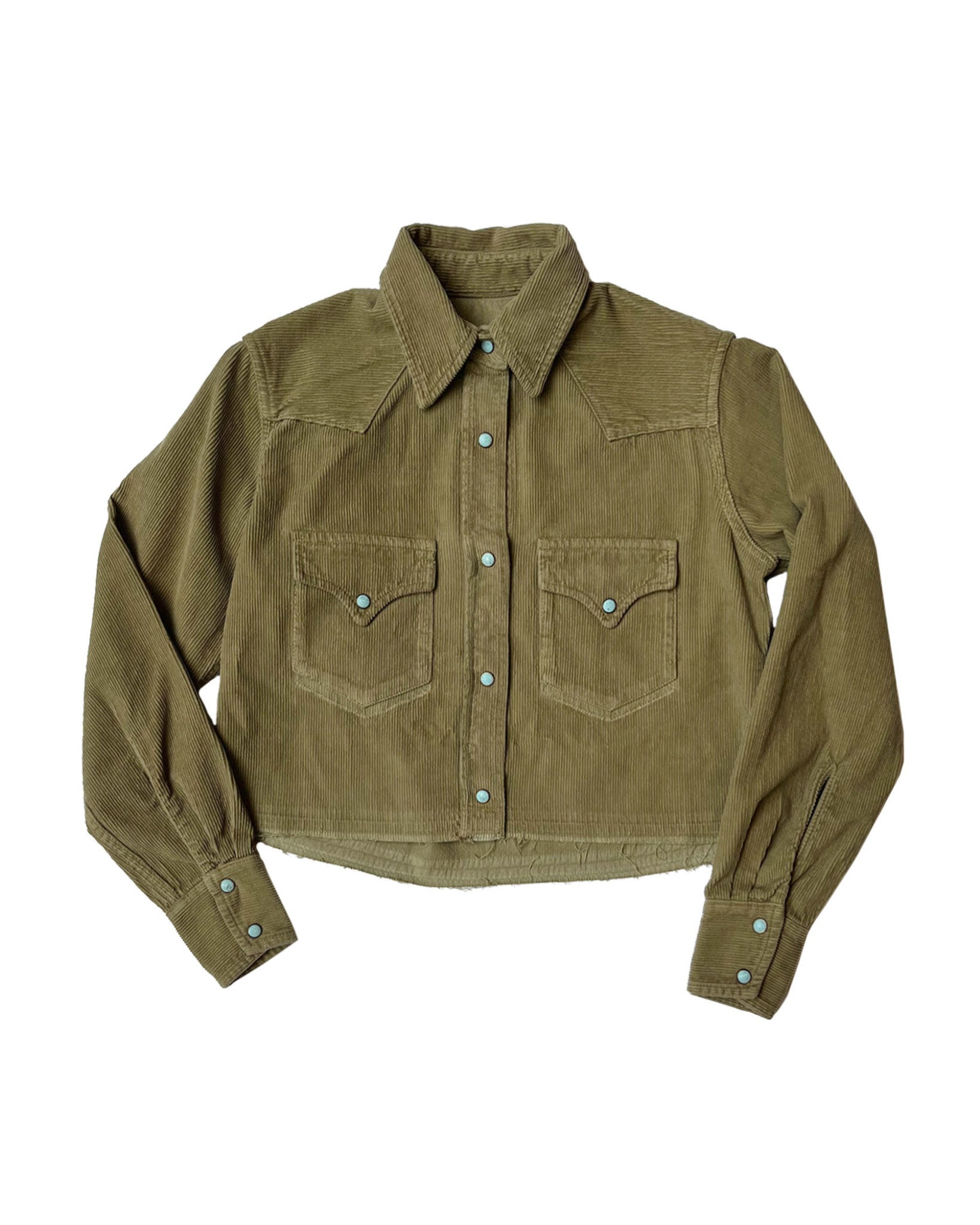 TEXAN CROP CORDUROY SHIRT