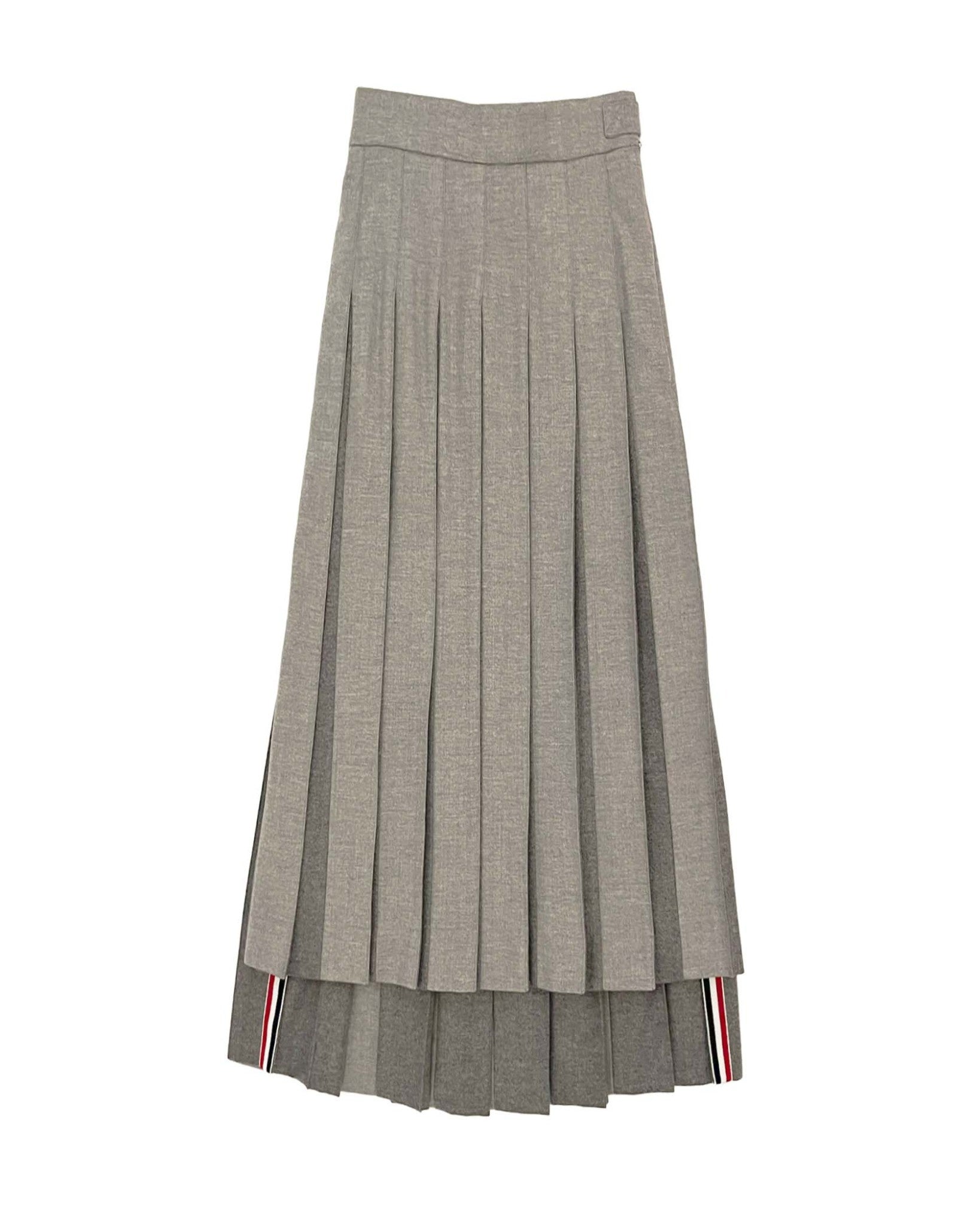 KNEE LENGTH PLEATED SKIRT