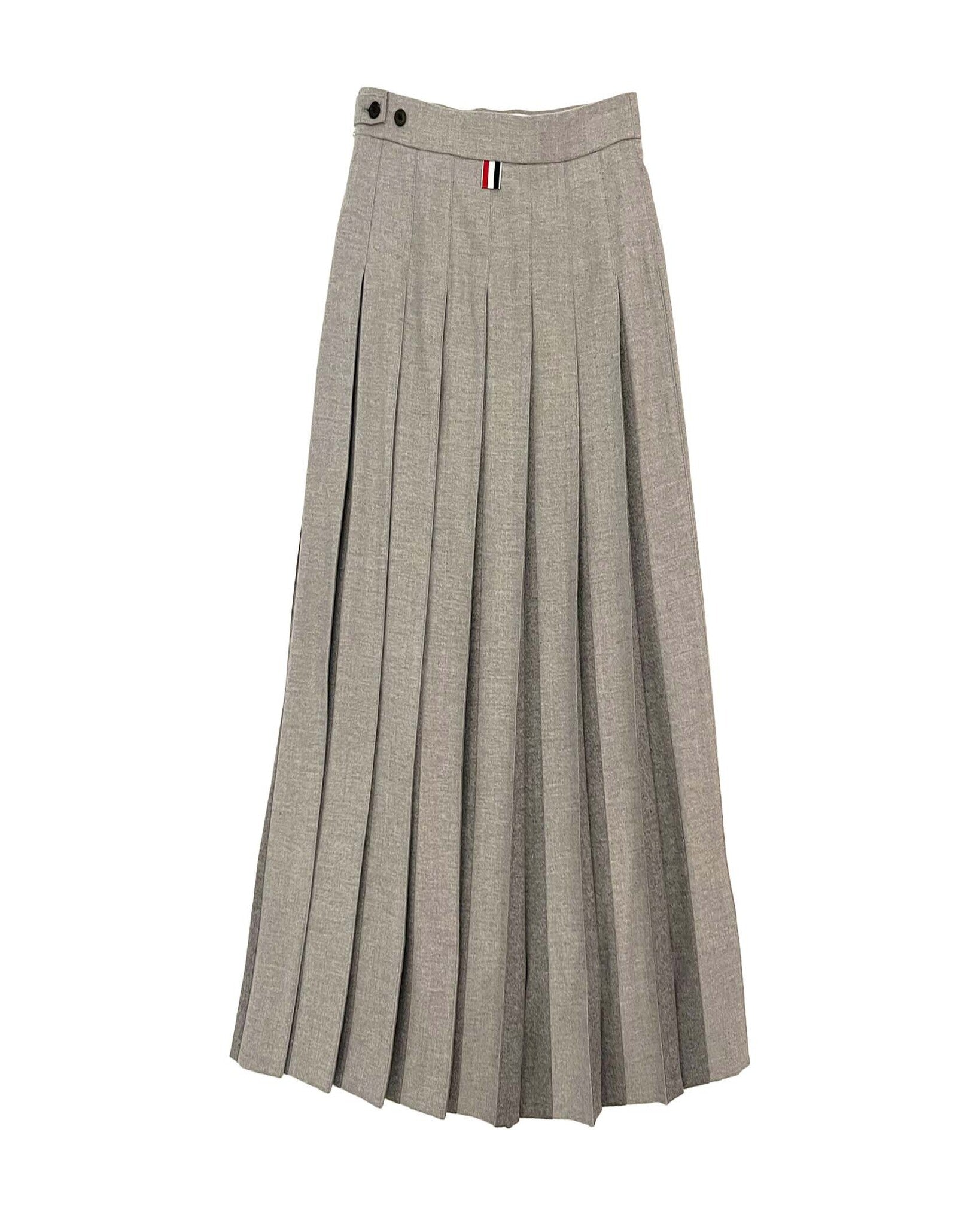 KNEE LENGTH PLEATED SKIRT