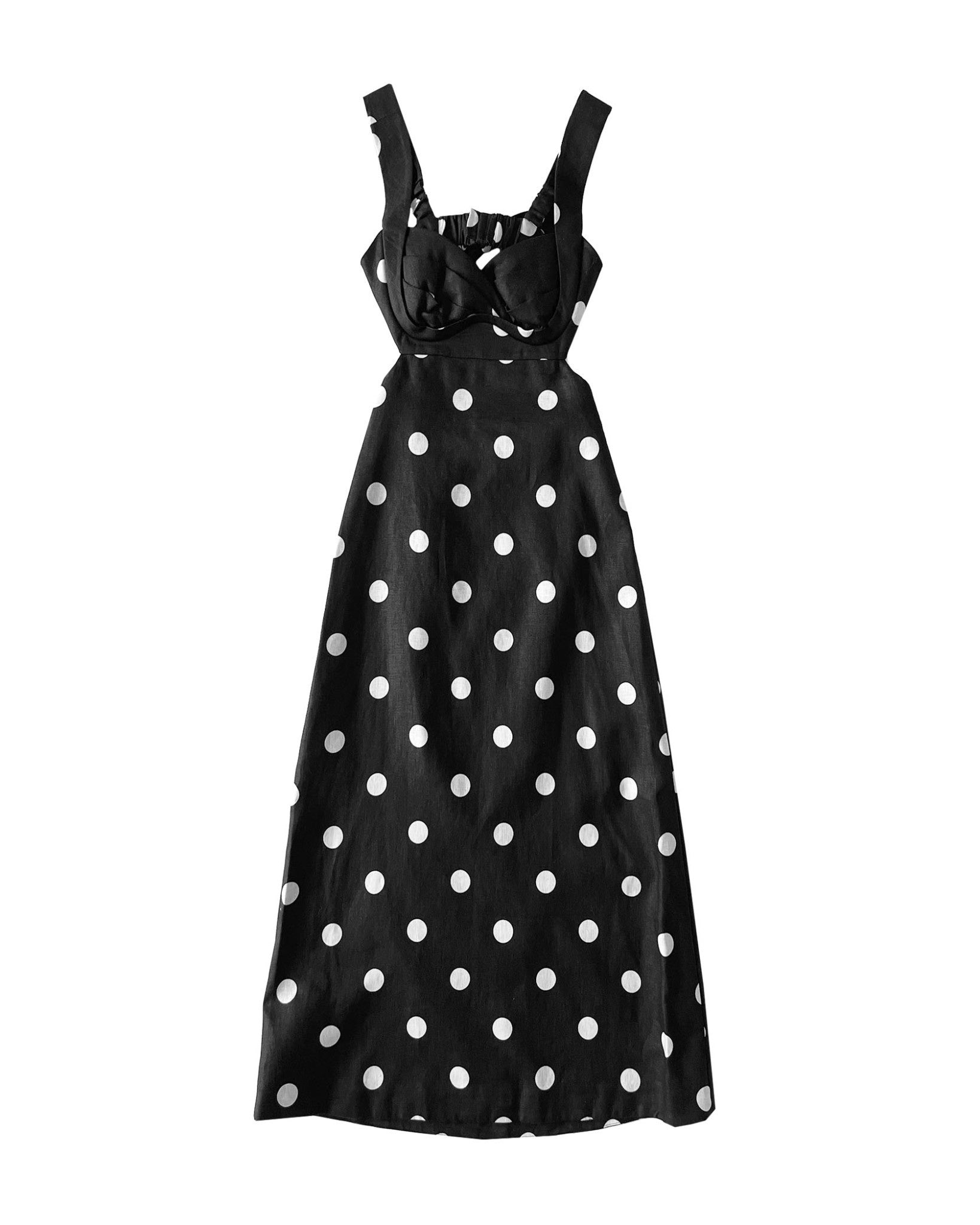 CRUSH POLKA DOT MIDI DRESS