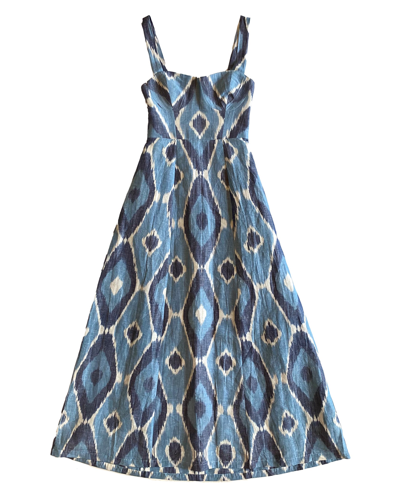 EMPORIO SIRENUSE | IKAT AZURRA BACKLESS MIDI DRESS