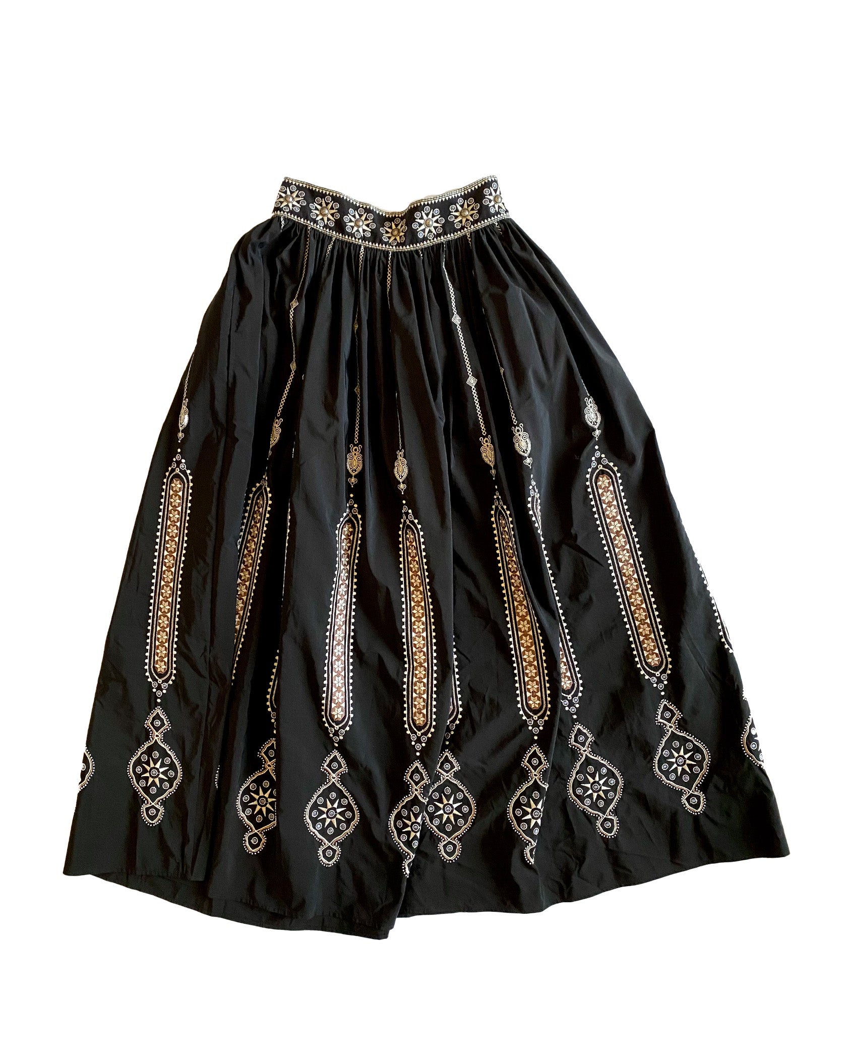 EMPORIO SIRENUSE | EMBROIDERED OMBRETTA MIDI SKIRT