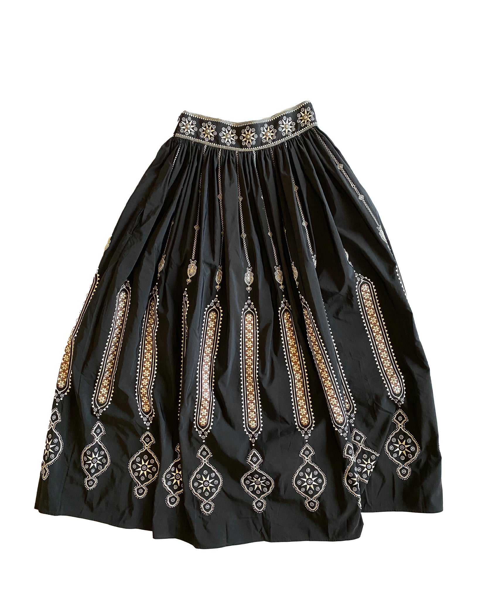 EMPORIO SIRENUSE | EMBROIDERED OMBRETTA MIDI SKIRT