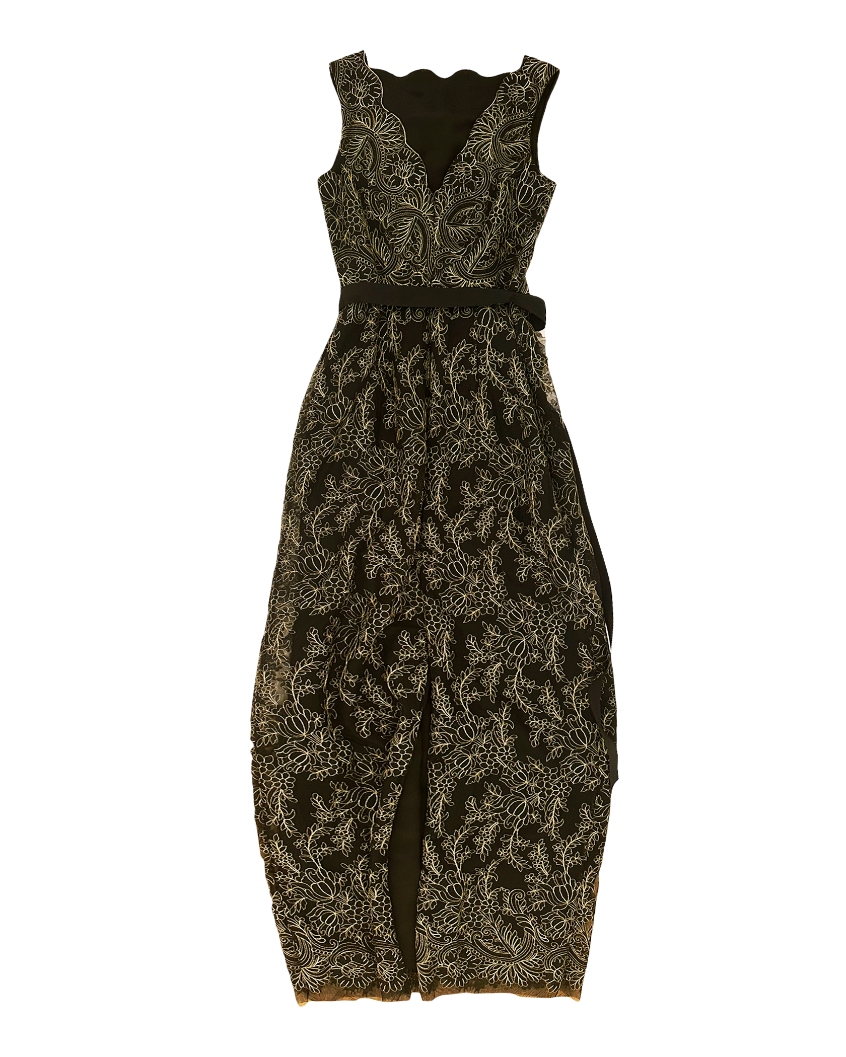 ERDEM | SLEEVELESS EMBROIDERD PENCIL GOWN