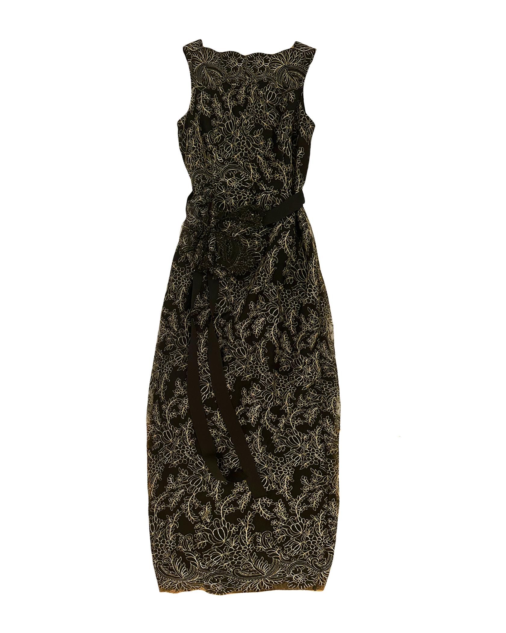 ERDEM | SLEEVELESS EMBROIDERD PENCIL GOWN