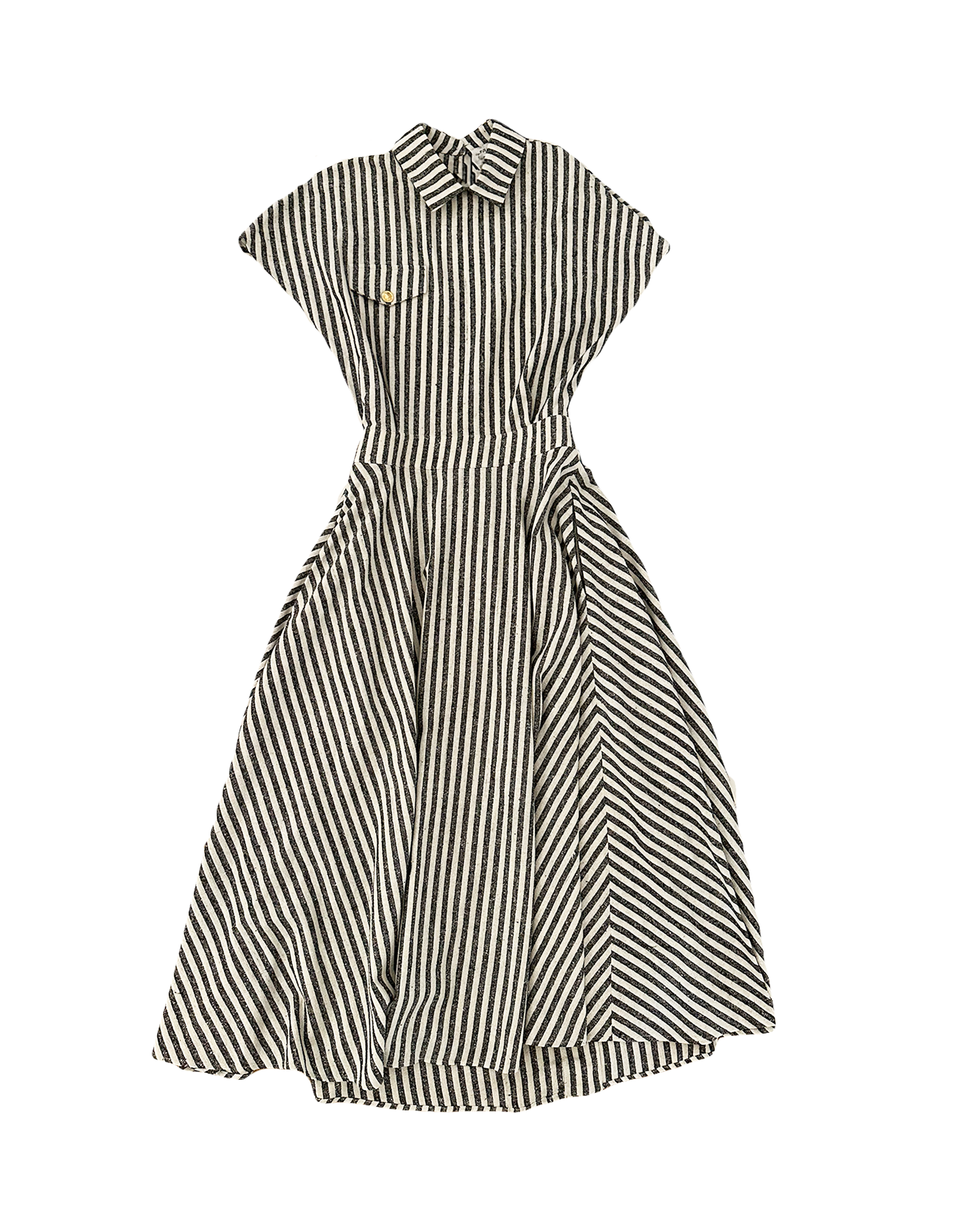 FRANCOISE | SHORT SLEEVE STRIPED MAIA MIDI DRESS