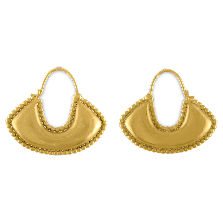 LARGE BOAT SHAPED EARRINGS