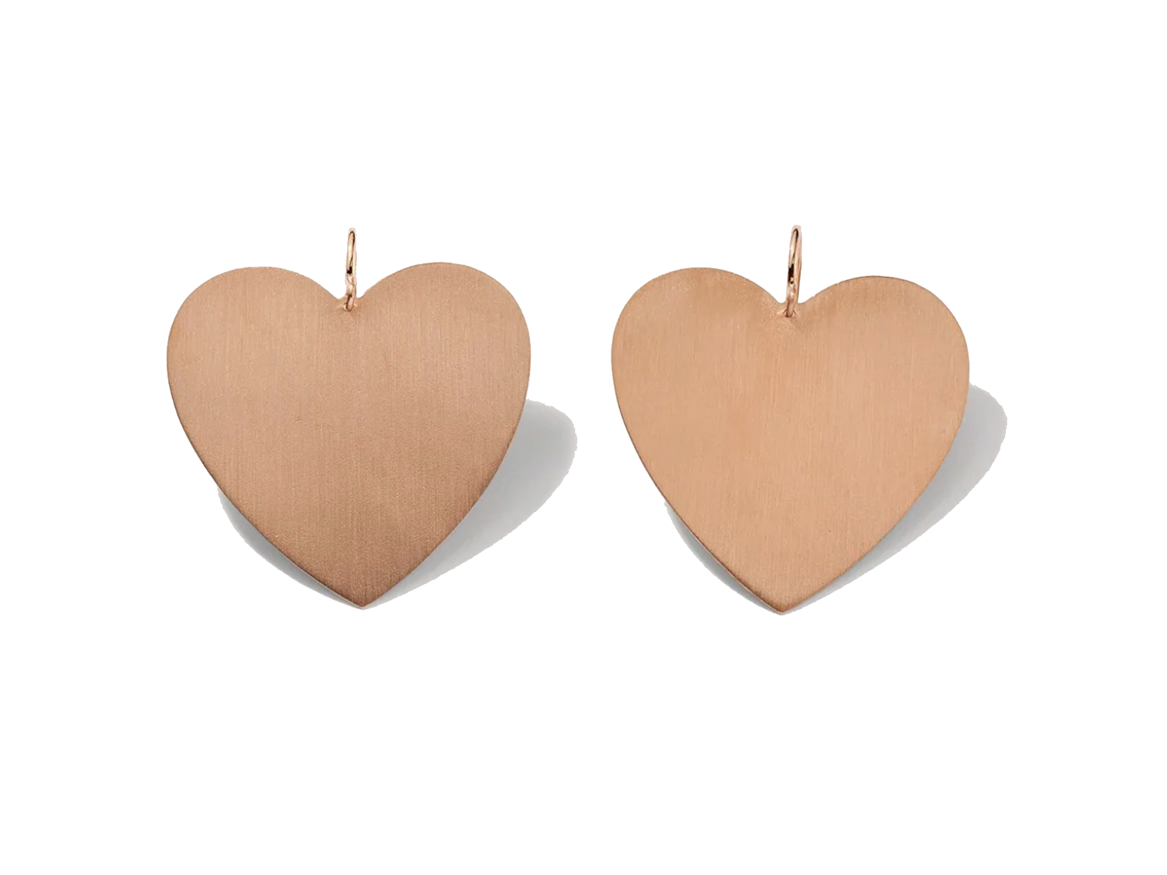 IRENE LARGE HEART EARRINGS ROSE GOLD