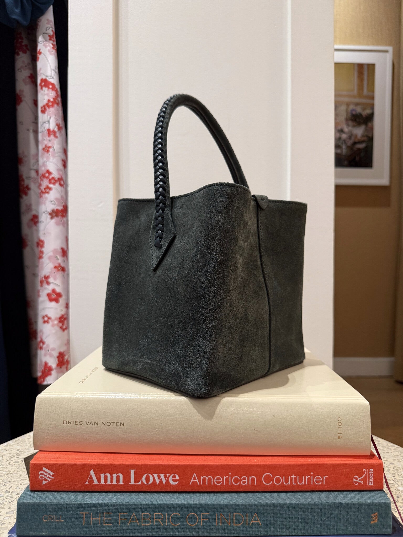 SUEDE PERRIAND MINI BUCKET BAG