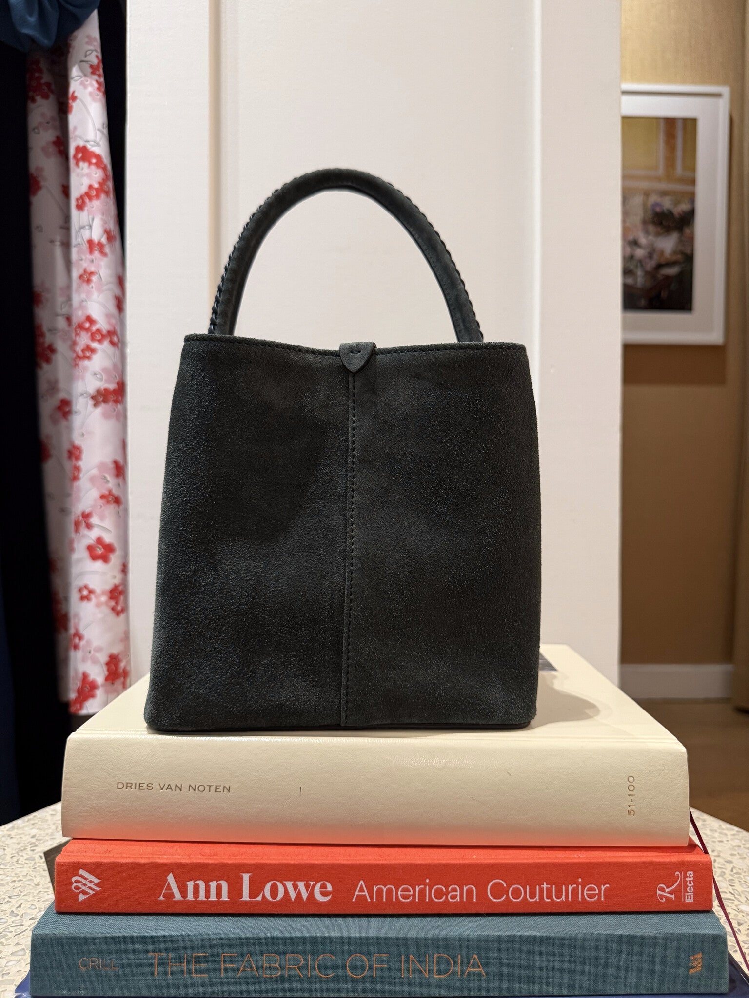 SUEDE PERRIAND MINI BUCKET BAG