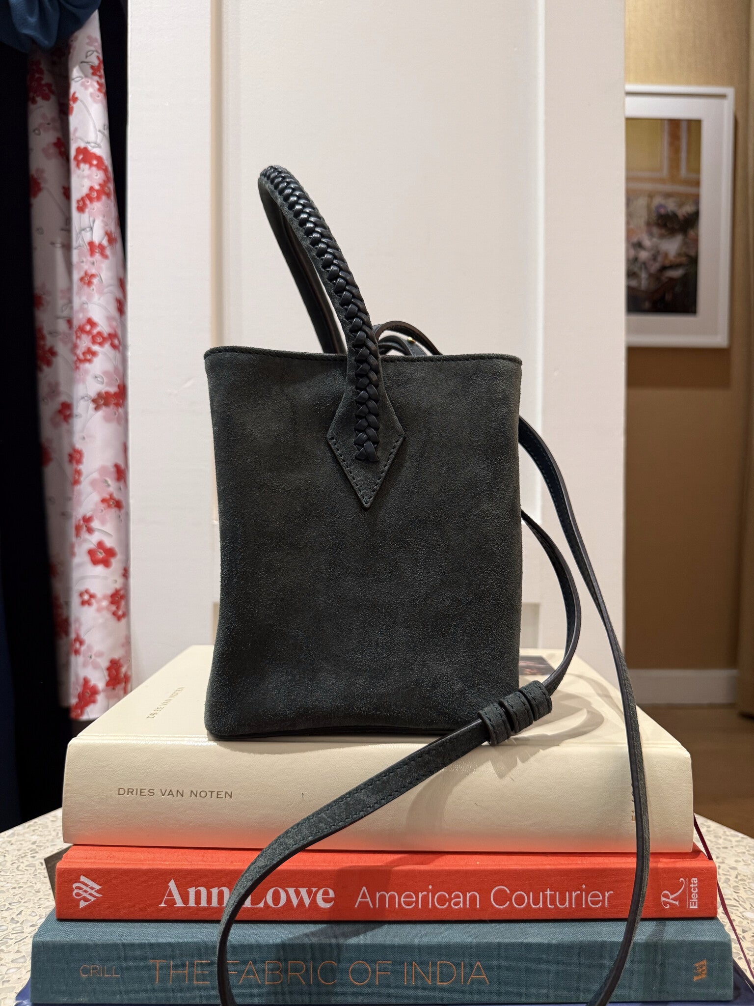 SUEDE PERRIAND MINI BUCKET BAG