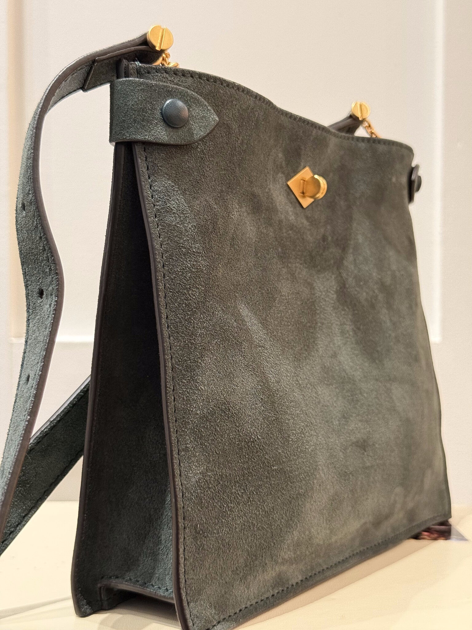 SUEDE STOWAWAY CROSSBODY BAG