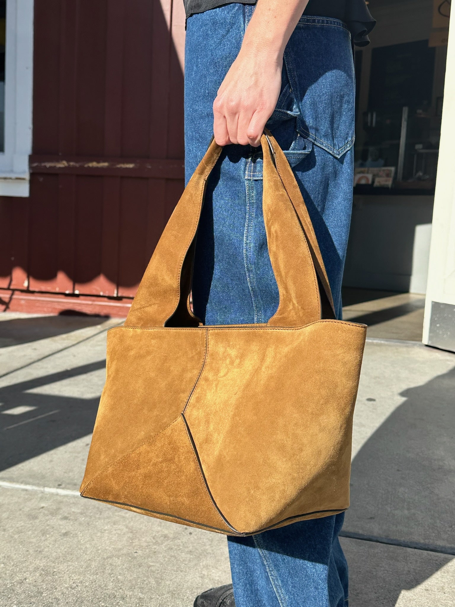 SUEDE SMALL MARKET MINI BAG