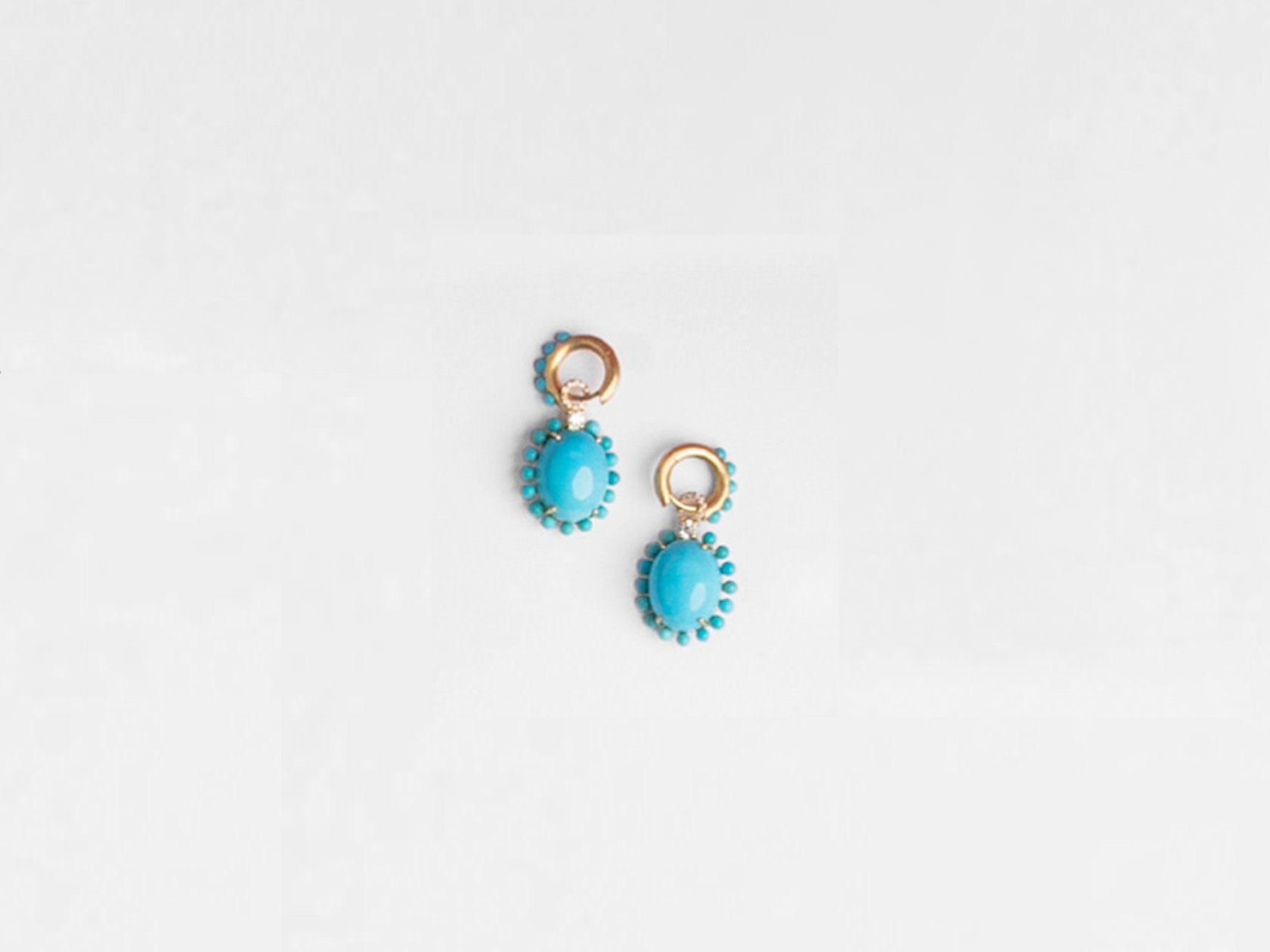 CAPITOL EXCLUSIVE TURQUOISE OVAL EARRINGS