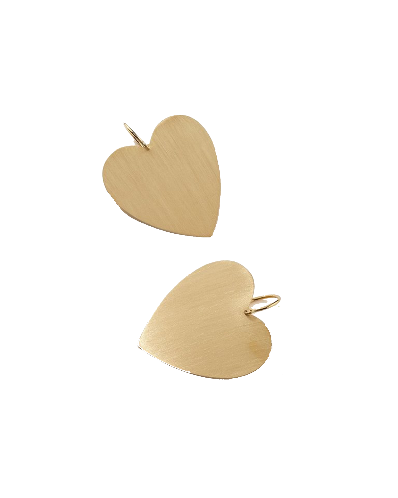 IRENE NEUWRITH | LARGE YELLOW GOLD HEART EARRINGS