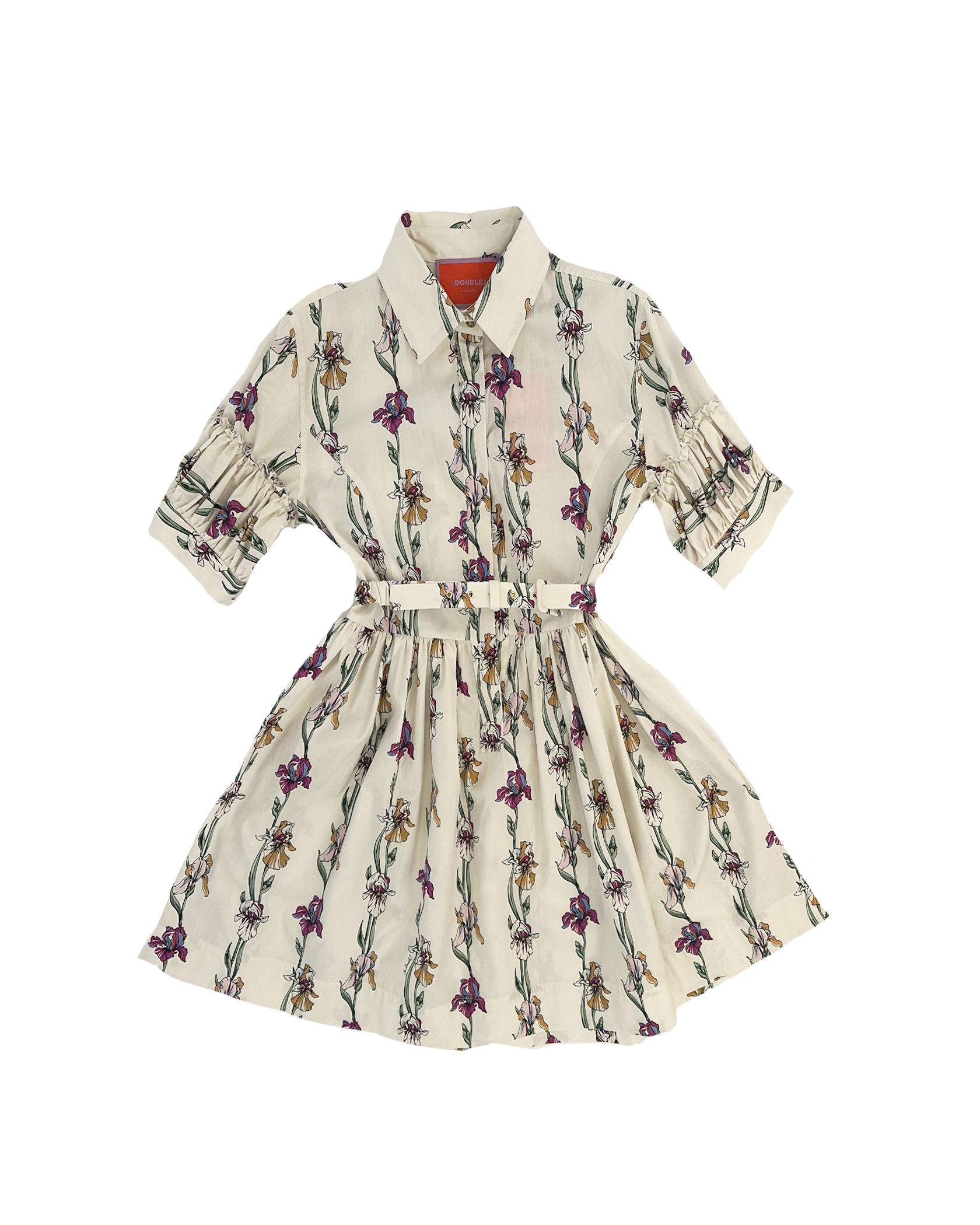 LA DOUBLE J | SHORT SLEEVE COTTON LIBERTINE MINI DRESS