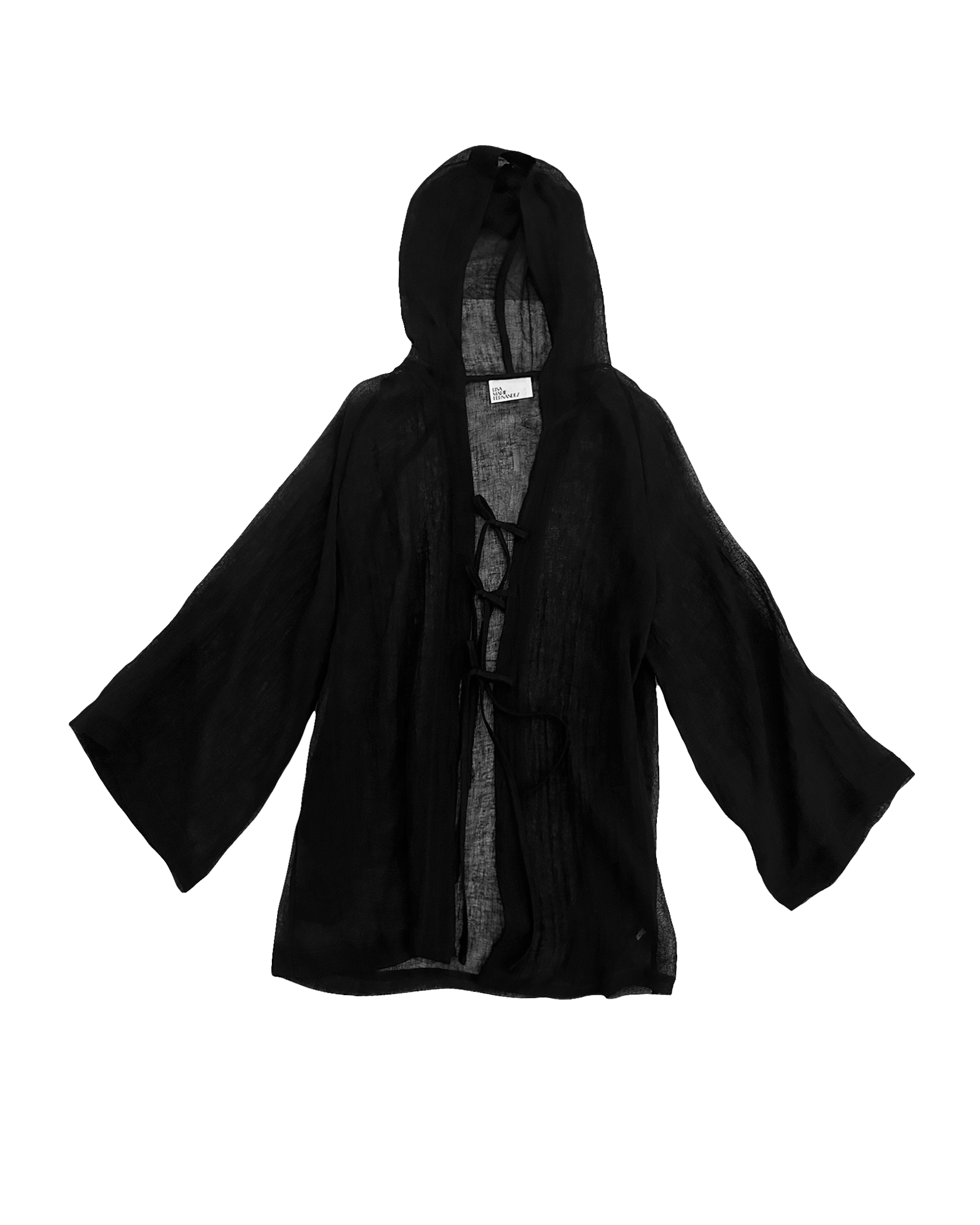 LISA MARIE FERNANDEZ | LONG SLEEVE BEACH CAPE MINI DRESS WITH HOOD