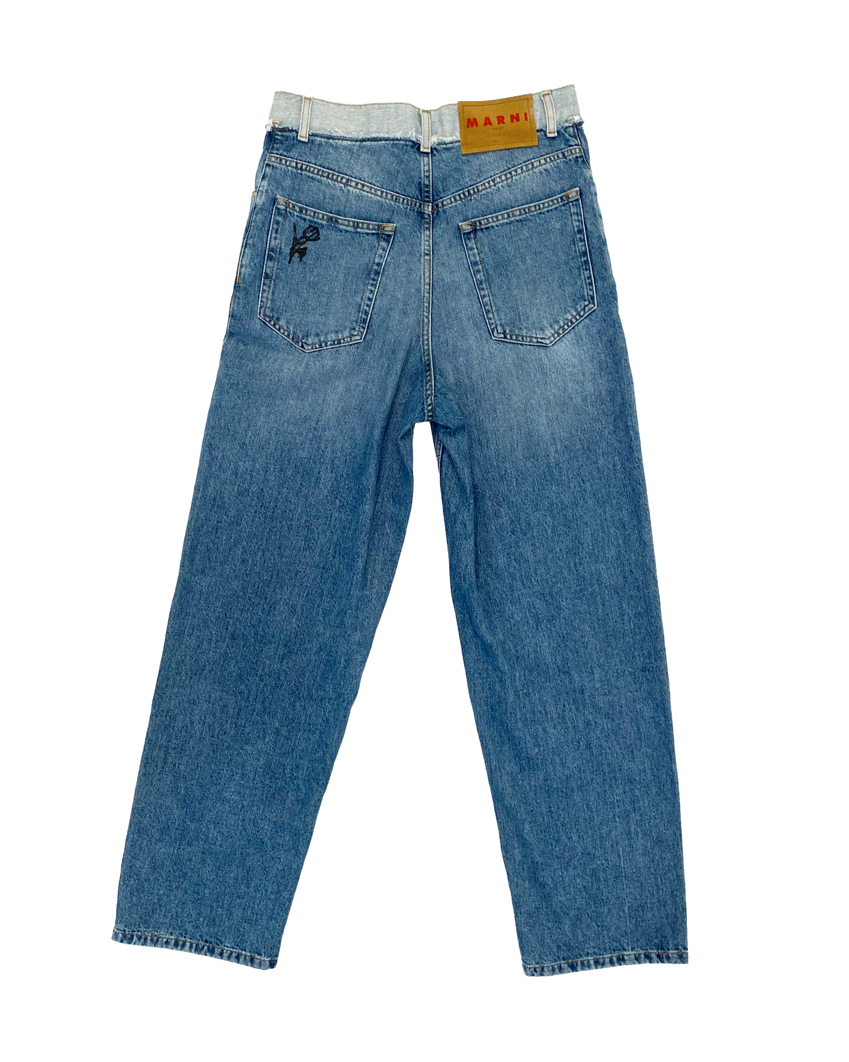 MARNI | PATCHWORK STRAIGHT LEG DENIM