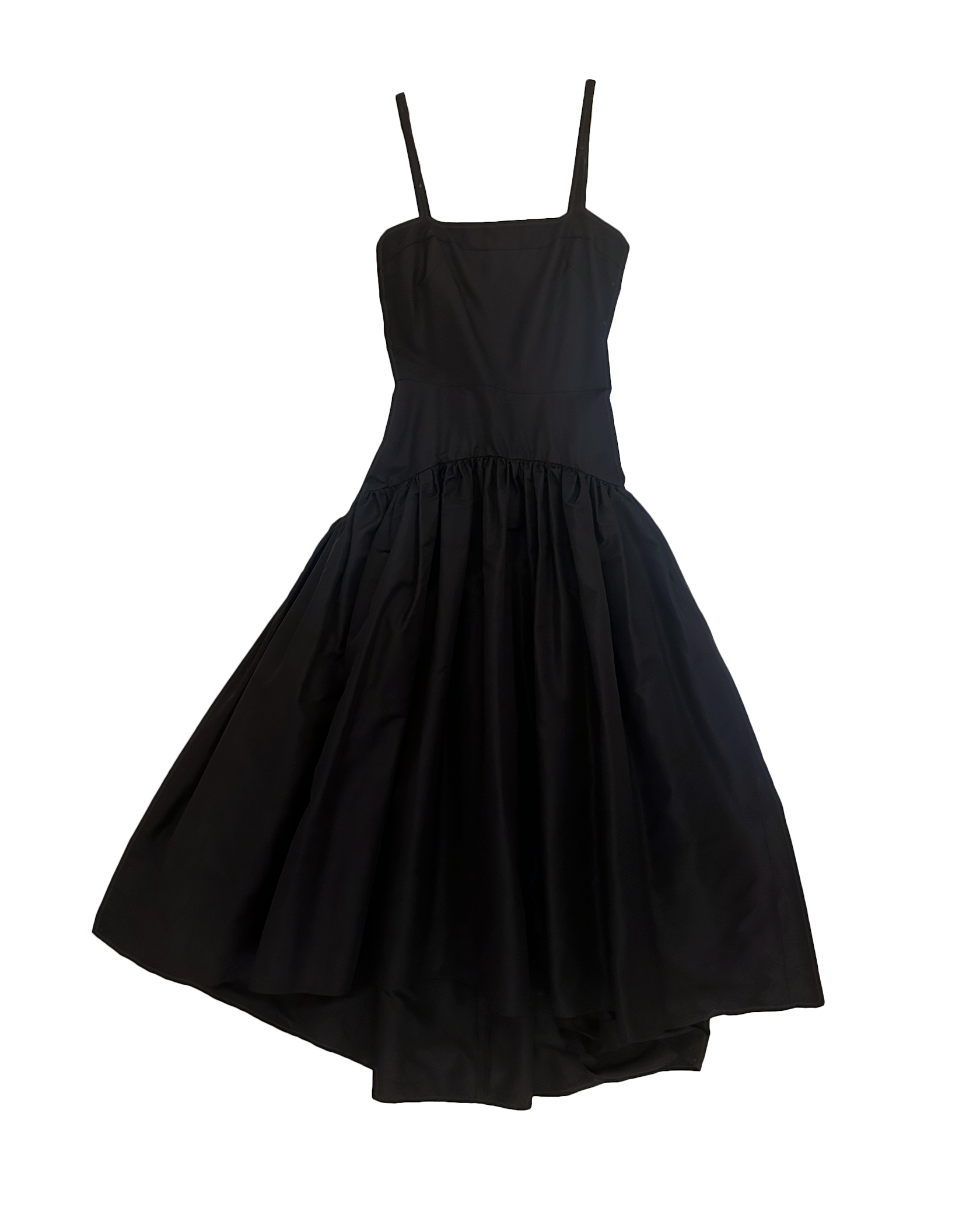 MARTIN GRANT | SLEEVELESS DROP WAIST GATHERED TIERED MIDI DRESS