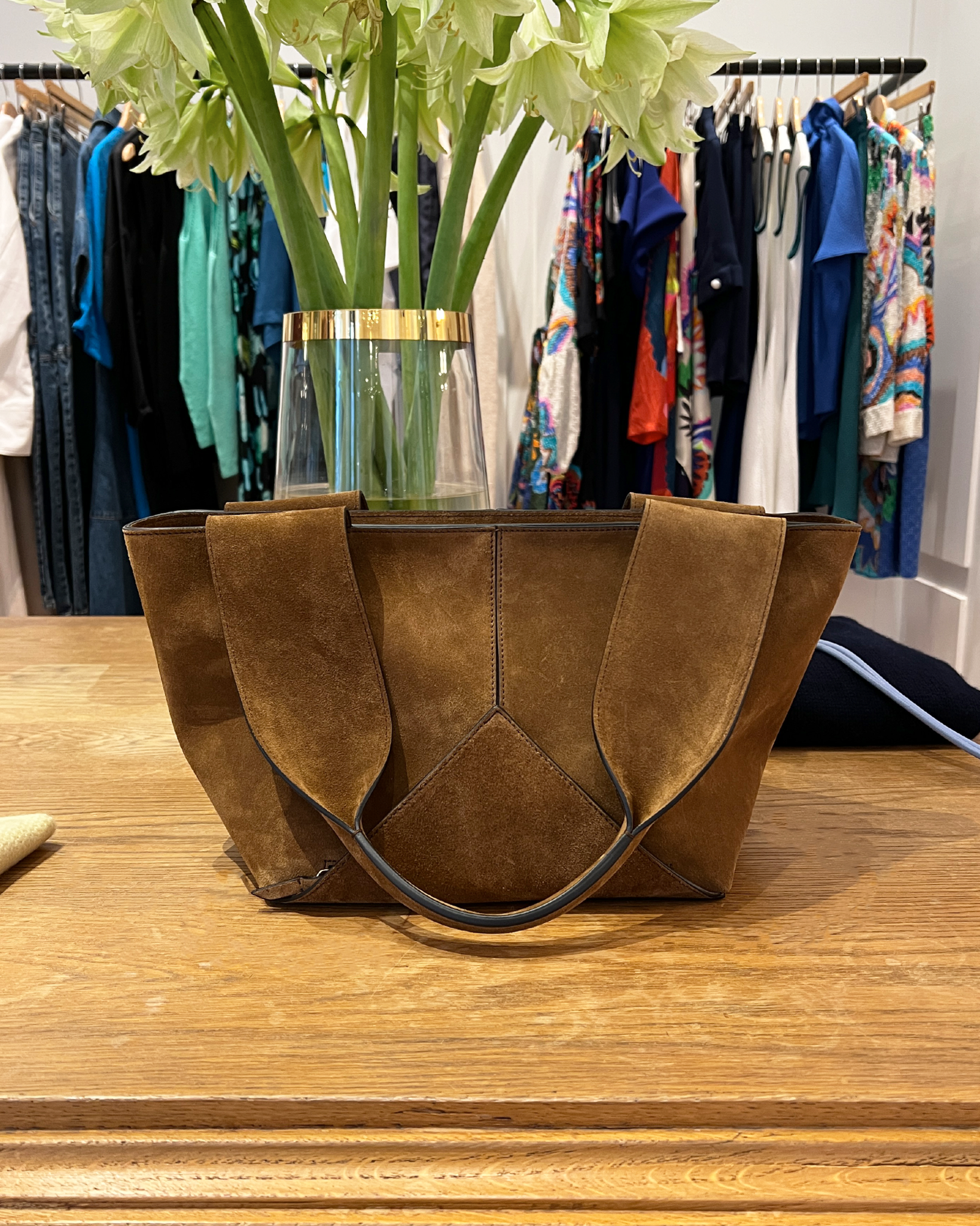 SUEDE SMALL MARKET MINI BAG